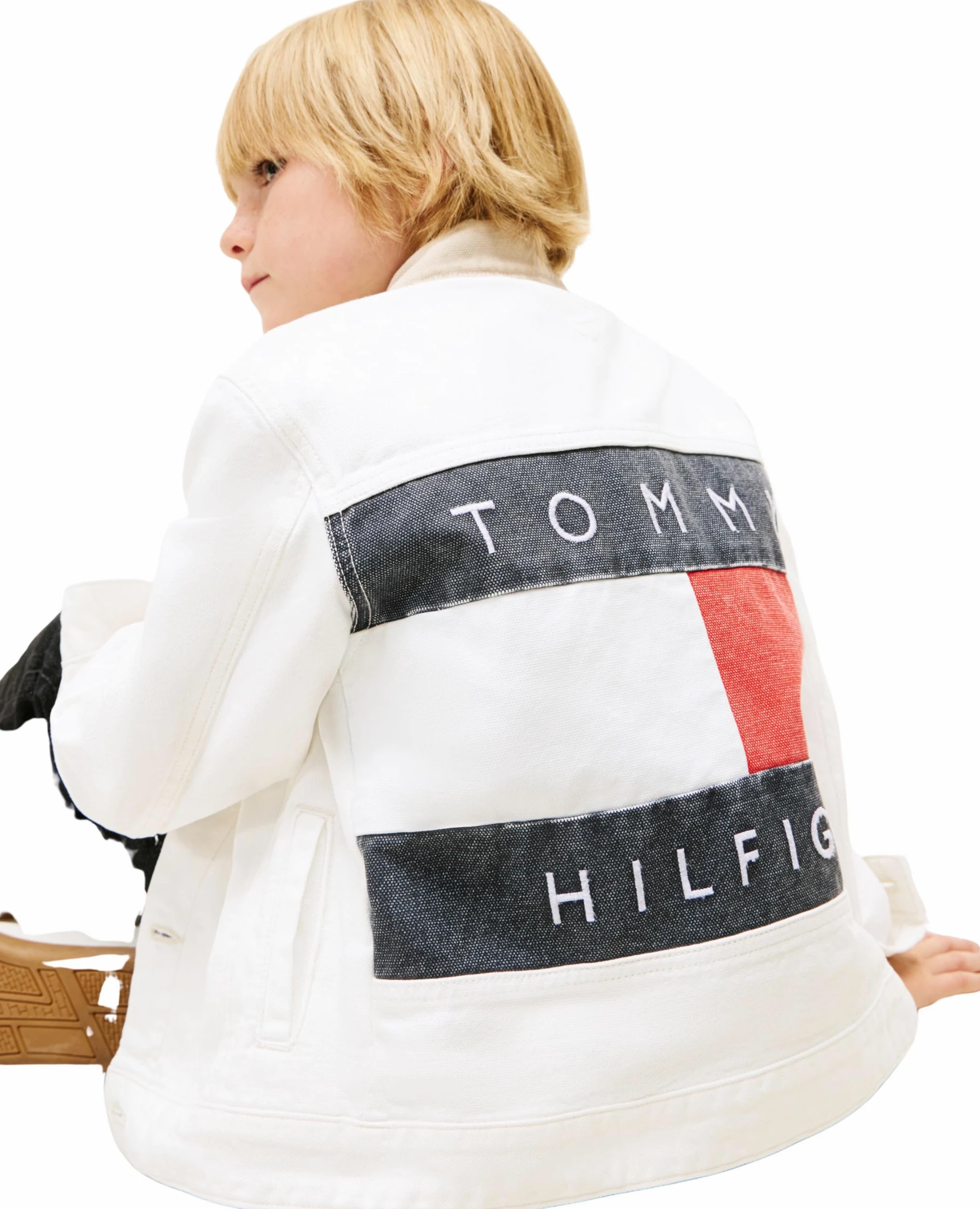 Tommy Hilfiger Kurtka Trucker Chłopcy Heritage Flag Denim Trucker Kb0kb10082