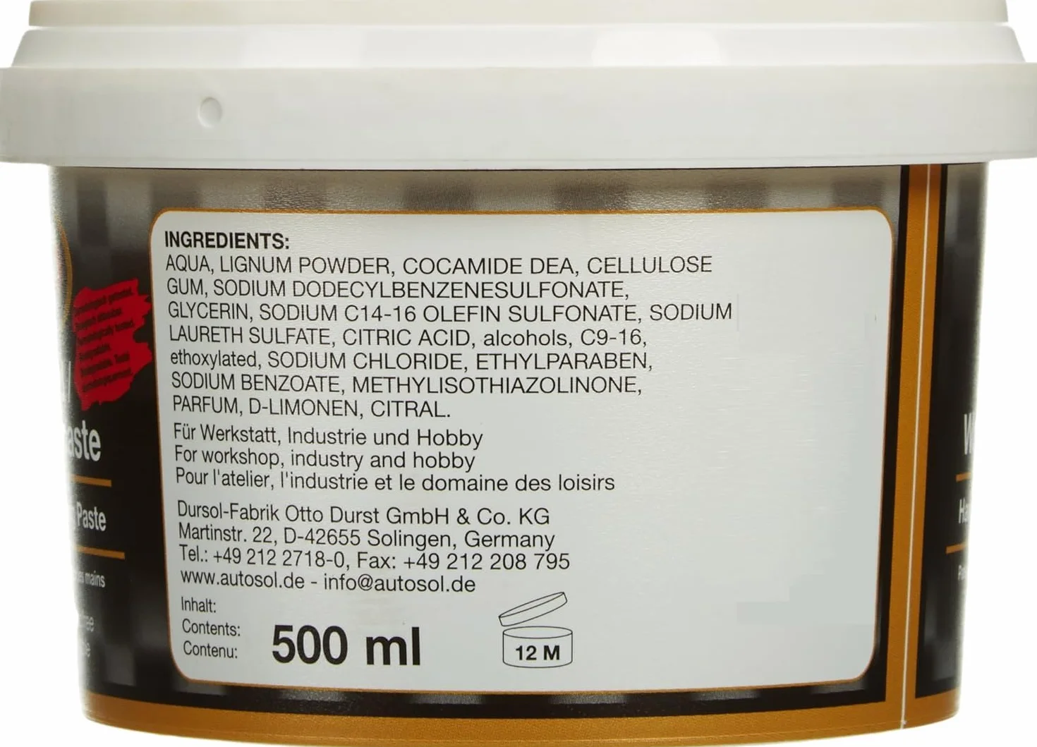 Autosol 01 222310 pasta do mycia rąk, 500 ml