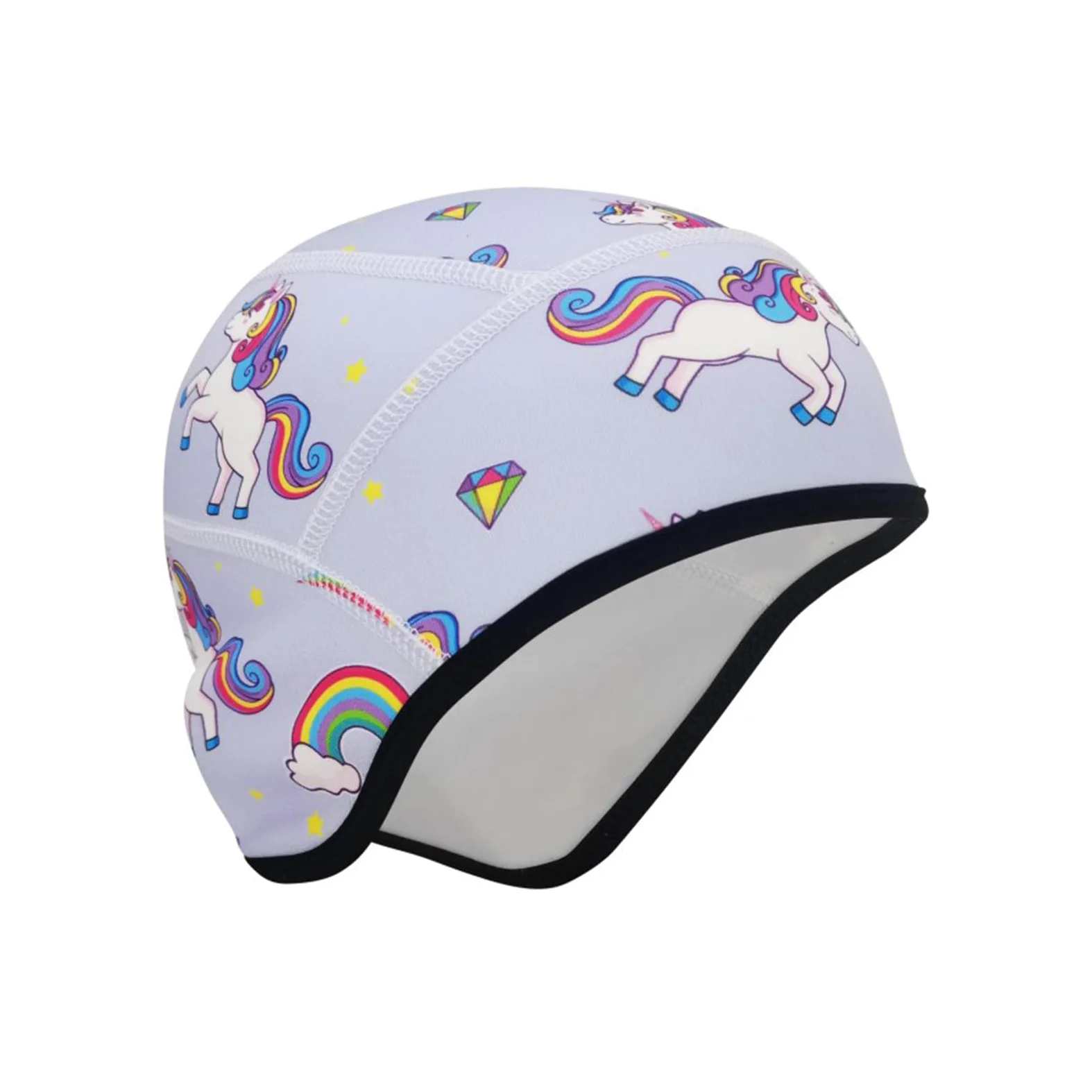 Amexo Czapka rowerowa dla dzieci, czapka pod kask zimowy, czapka zimowa na kask rowerowy, uniseks dziecięca czapka do biegania