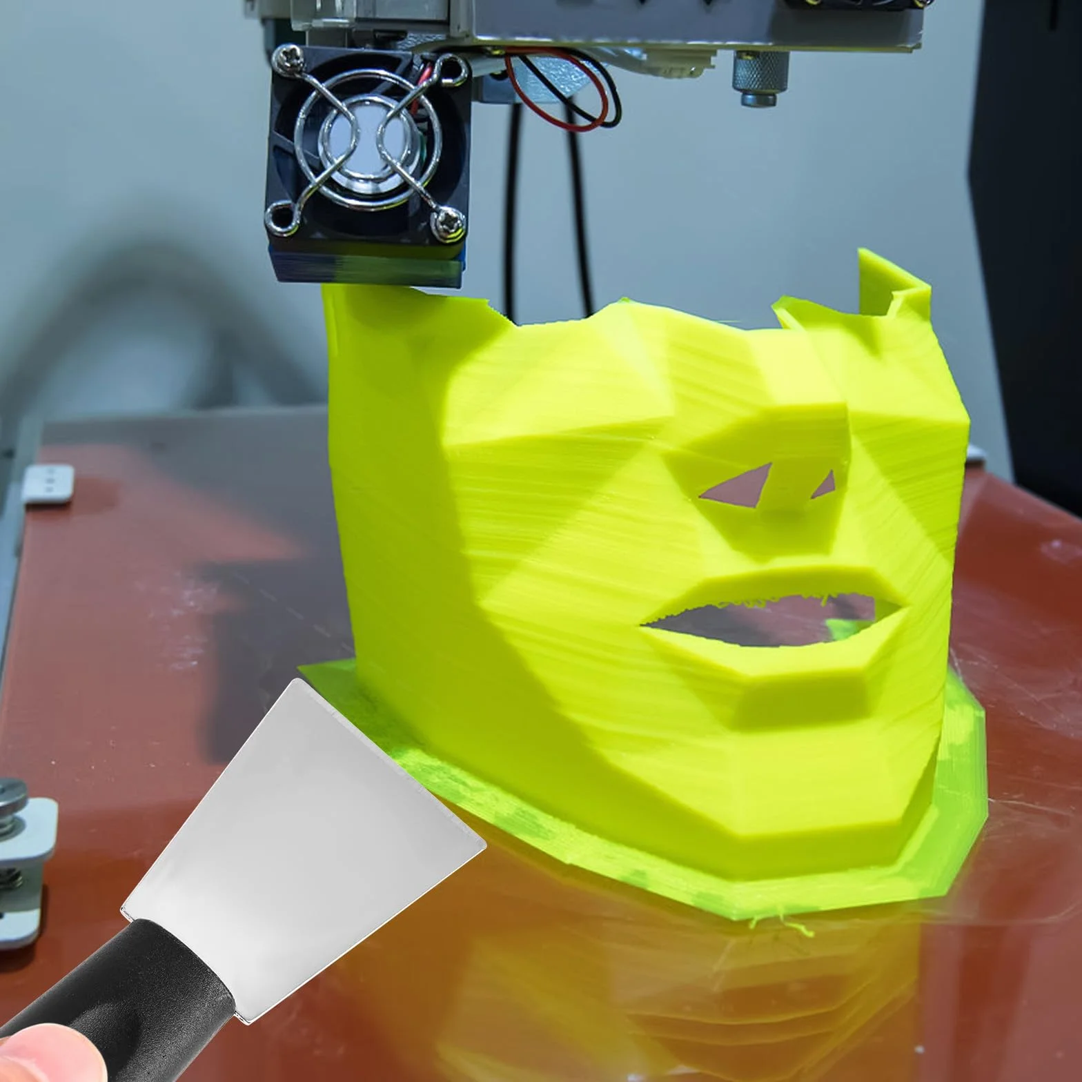 2szt Profesjonalny Zestaw Skrobaków do Drukarek 3D, Stal Nierdzewna Prosta i Zakrzywiona Głowica Narzędzia Skrobania Trwałe Akcesoria do Łóżek Drukarek 3D z Antypoślizgowym Uchwytem