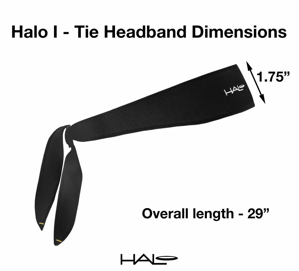 Halo Headband Halo I - Custom Fit - Tie Sweatband sweter dla mężczyzn i kobiet, antypoślizgowy z odprowadzającą wilgoć tkaniną dryline