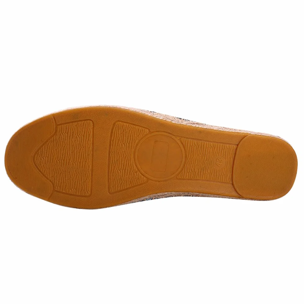 Alexis Leroy Wzór karo męski espadryle, beżowy - beżowy - 42 EU