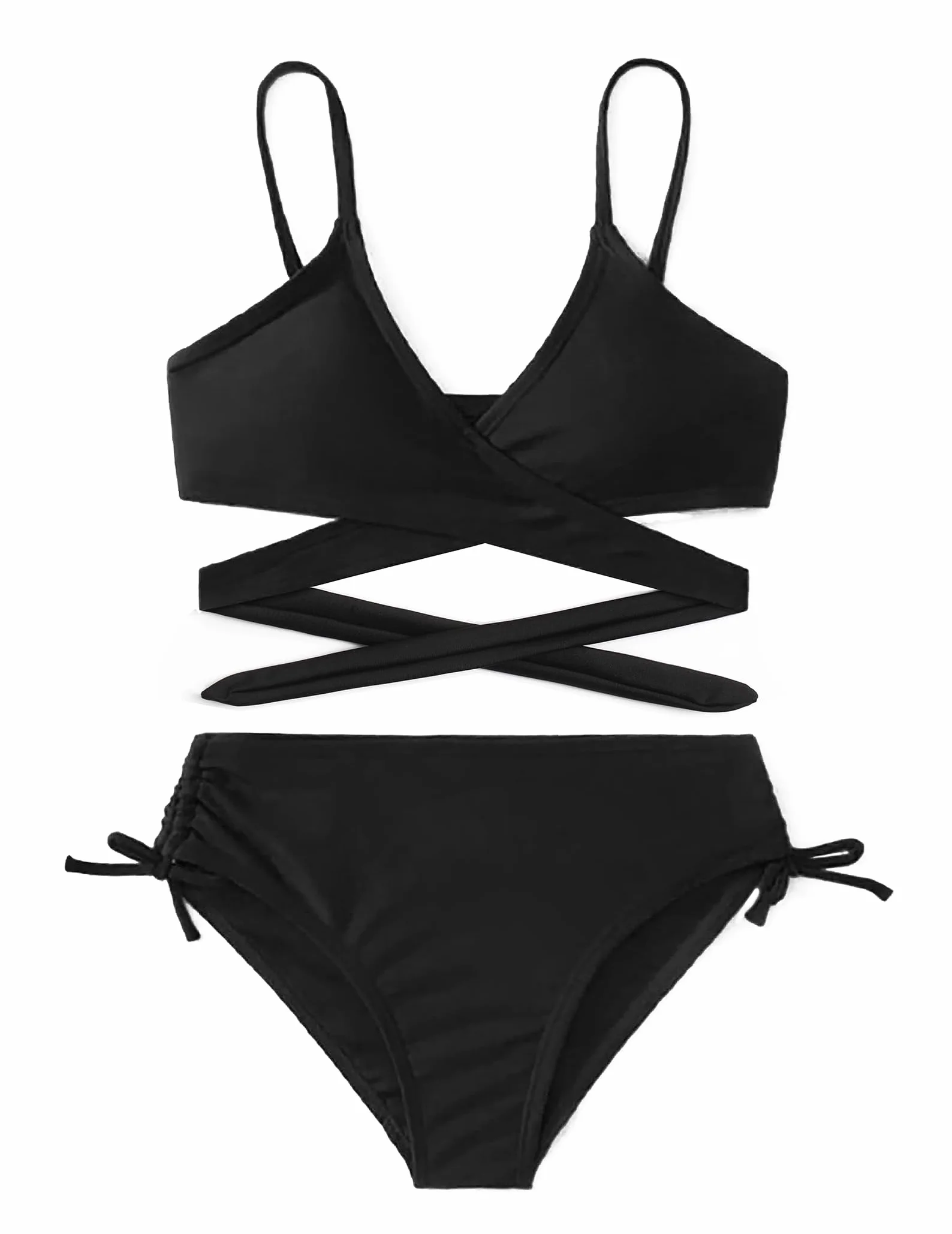 Arshiner Dziewczęcy zestaw bikini 2-częściowy strój kąpielowy dla dzieci 6-14 lat