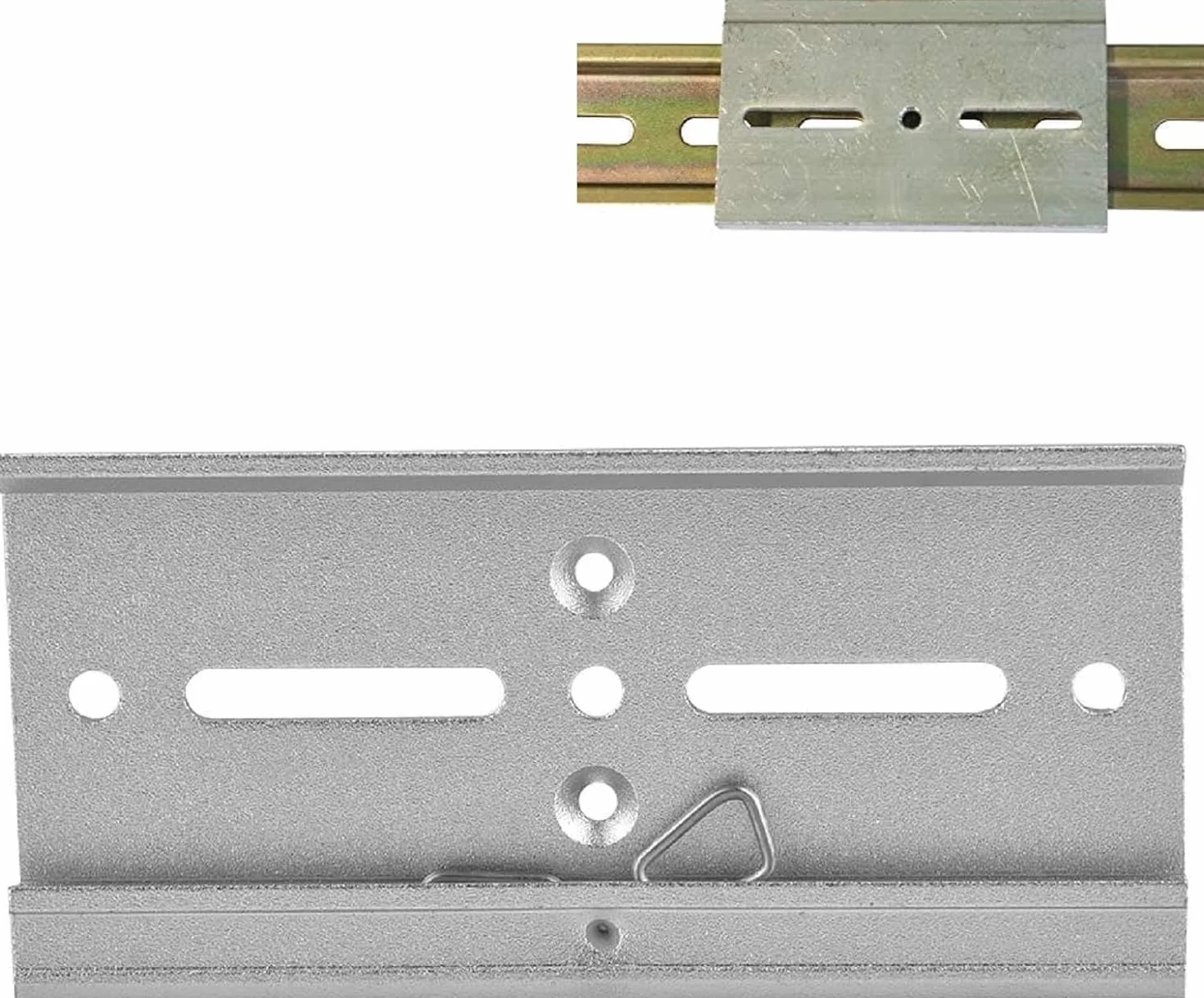 Klips mocowany na szynie DIN - 35 mm aluminiowa szyna DIN mocowanie zacisku zacisk do montażu przekaźnika (#7)