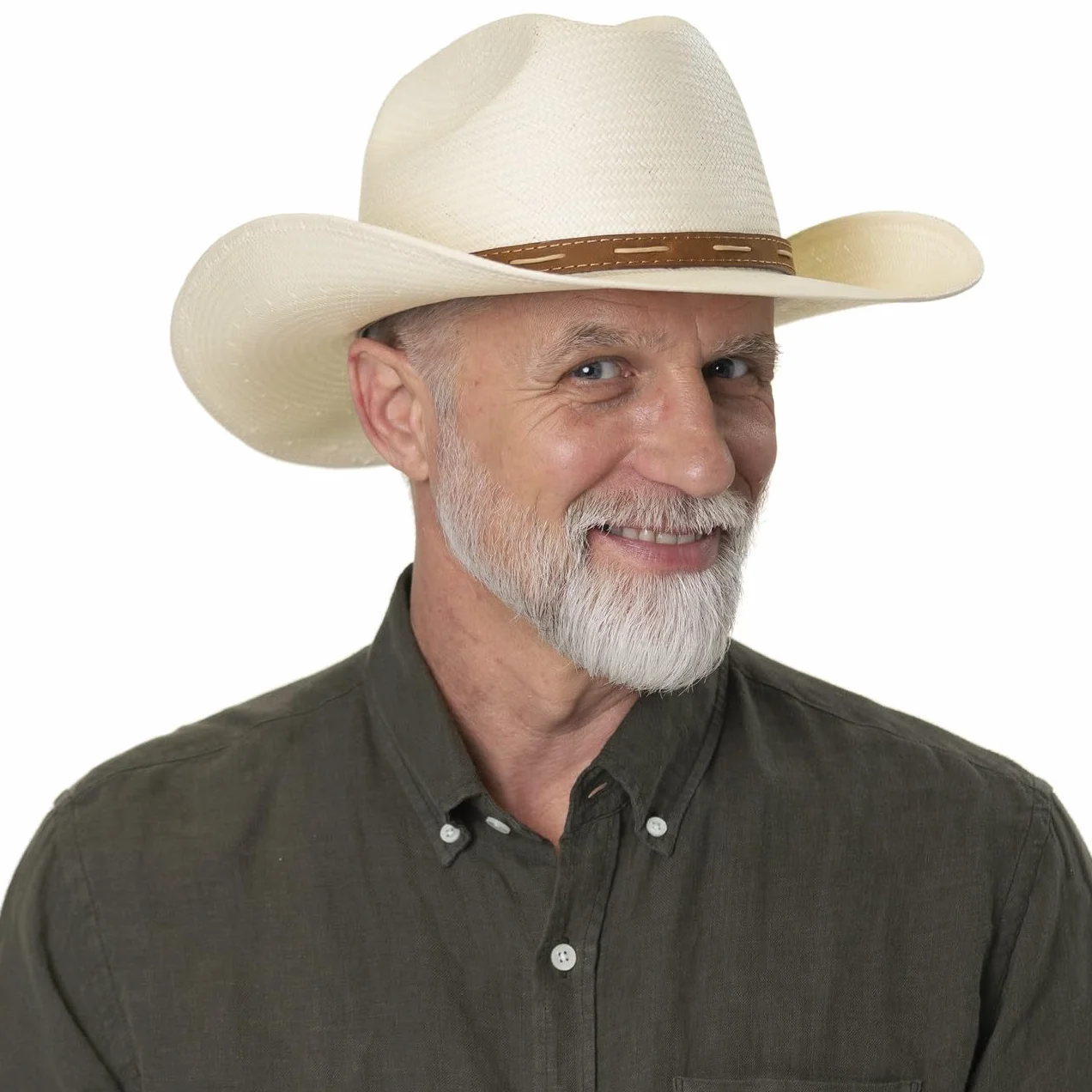 STETSON Edcouch Western kapelusz kowbojski wiskoza sloma toyo skorzany pasek Meski Wiosna Lato