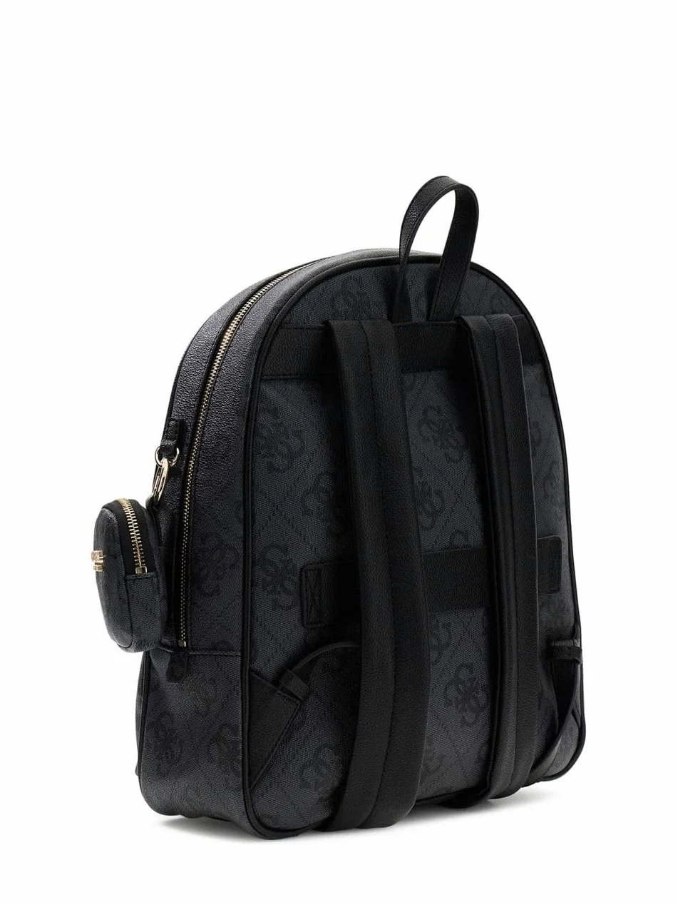 GUESS Power Play II Tech Backpack Coal Logo plecak rekreacyjny na laptopa ciemnoszary