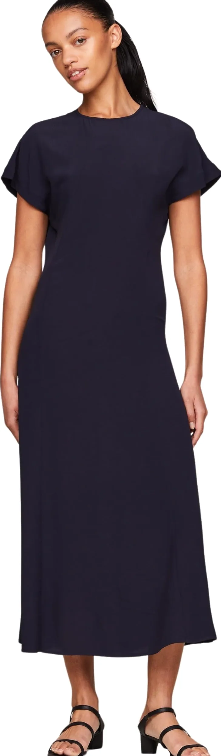 Tommy Hilfiger Sukienka Maxi Z Krepy Wiskozowej