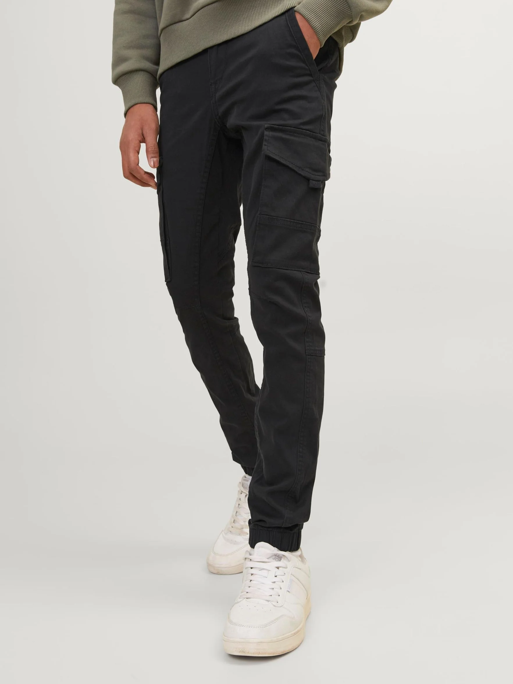 JACK & JONES dżinsy chłopięce Jjipaul Jjflake Akm 542 Olive Noos Jr