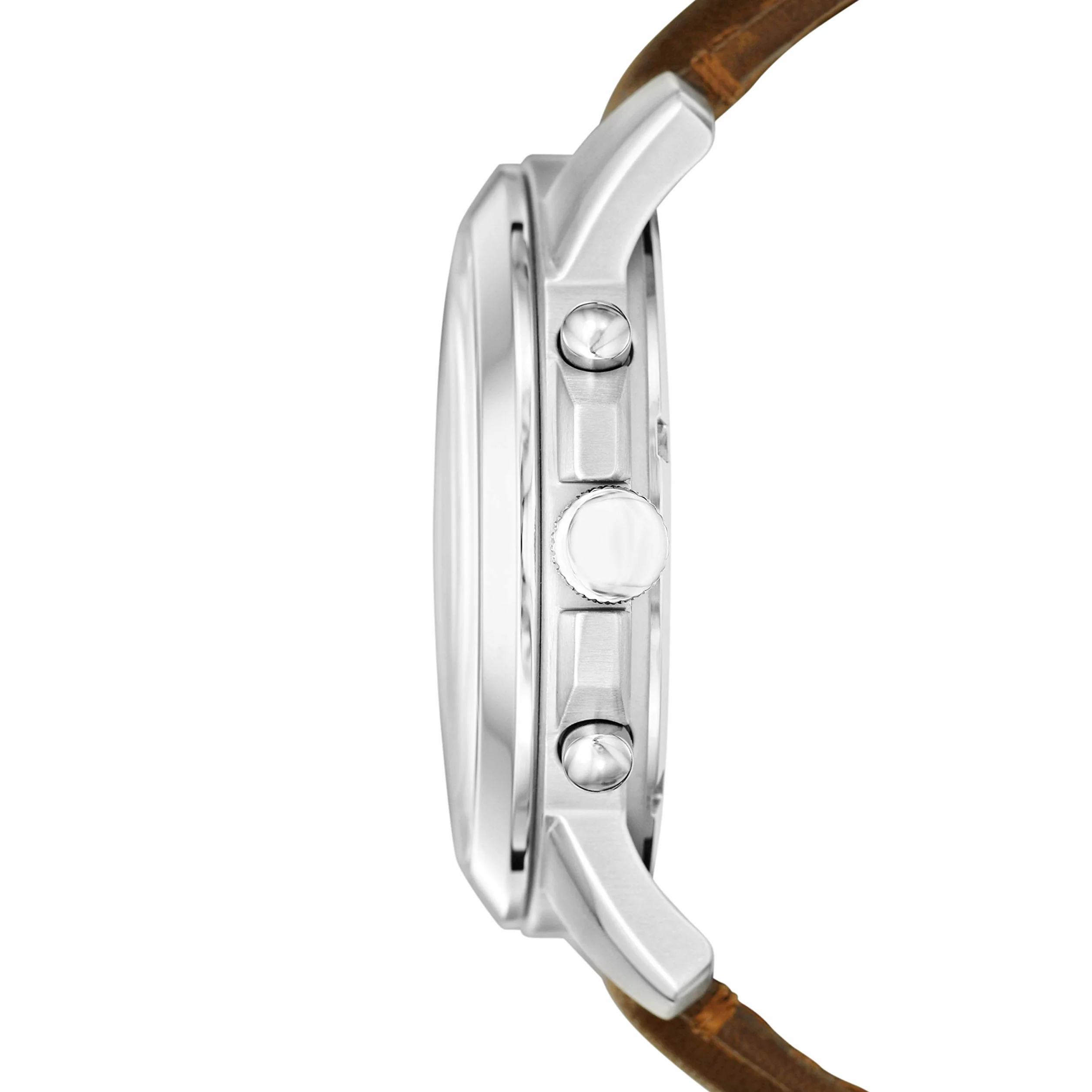 Fossil męski zegarek kwarcowy chronograf skóra stal szlachetna