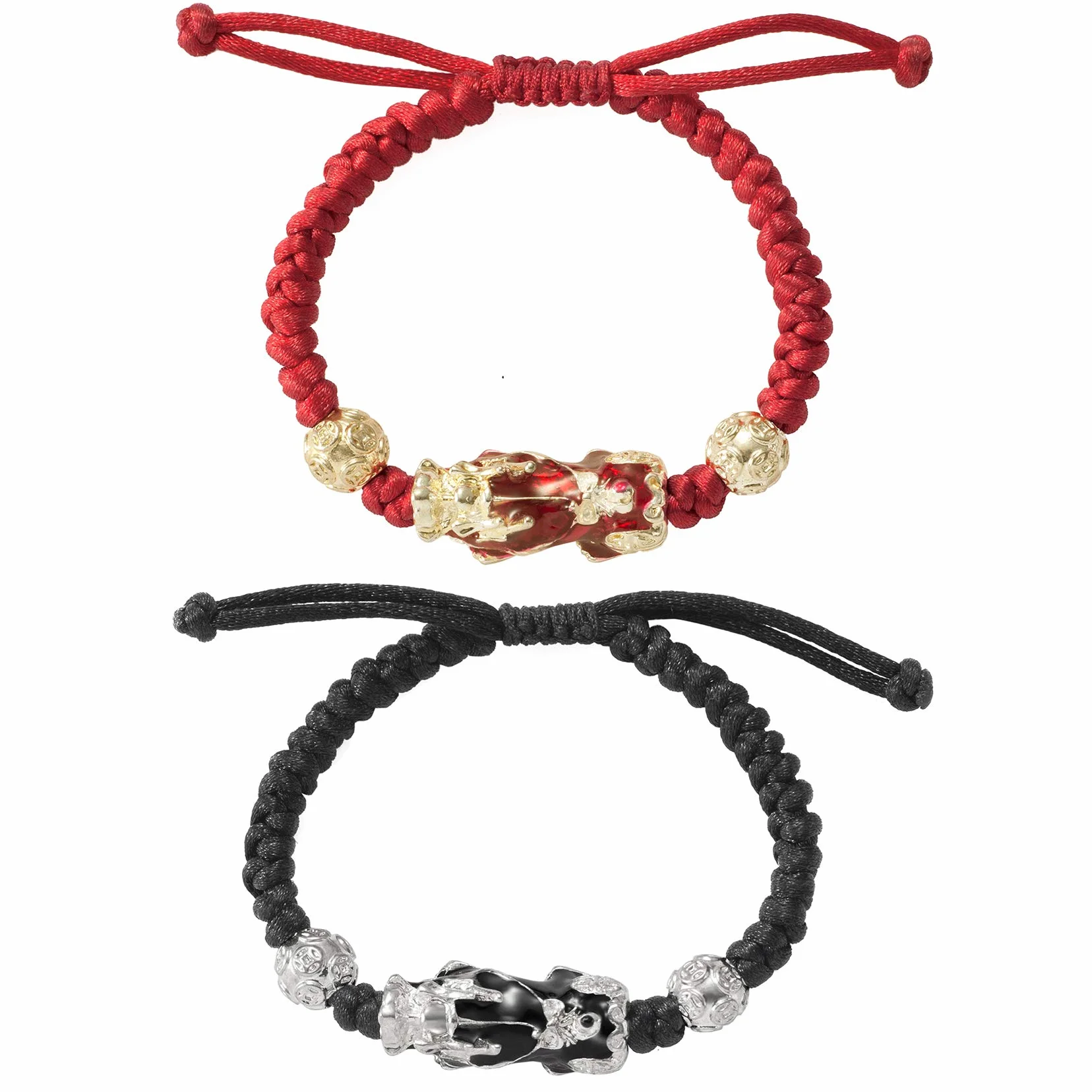 Pixiu regulowana pleciona bransoletka z liny szczęścia bogactwa amulet biżuteria