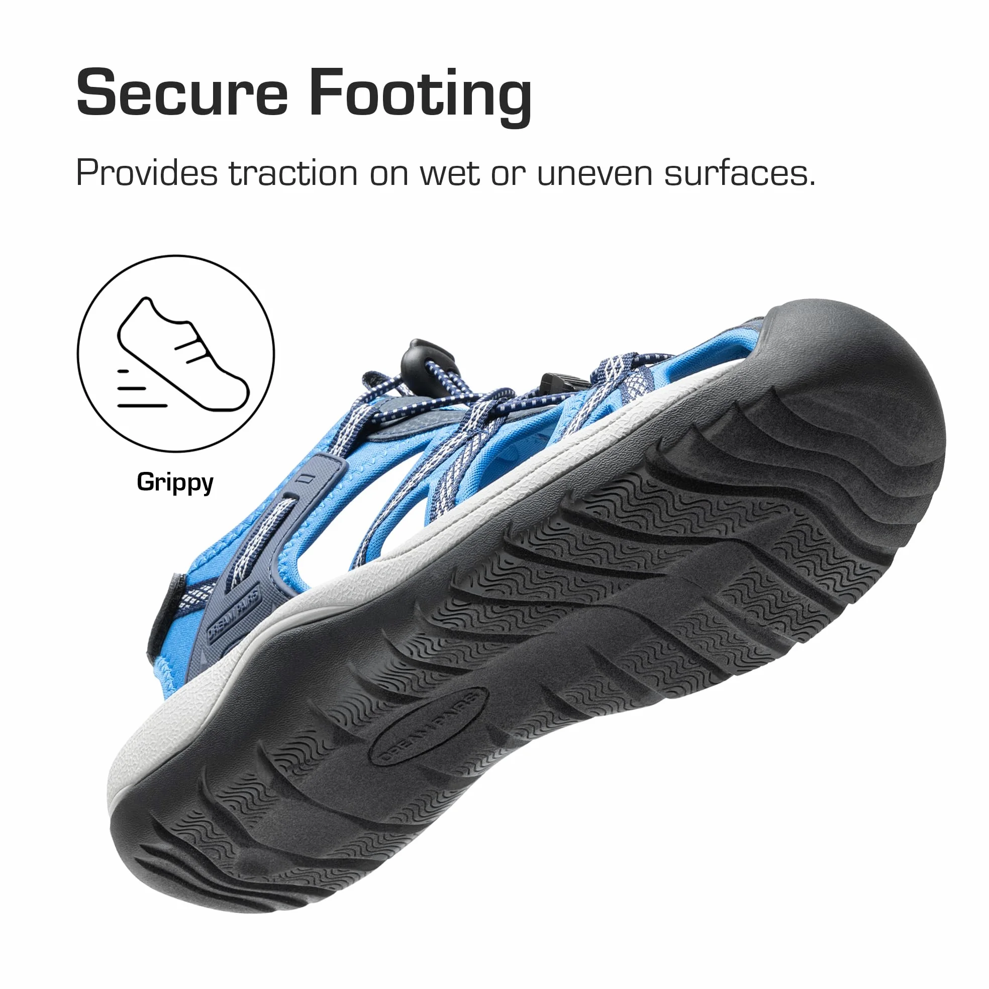 DREAM PAIRS Męskie sportowe sandały outdoorowe, codzienne letnie sandały plażowe