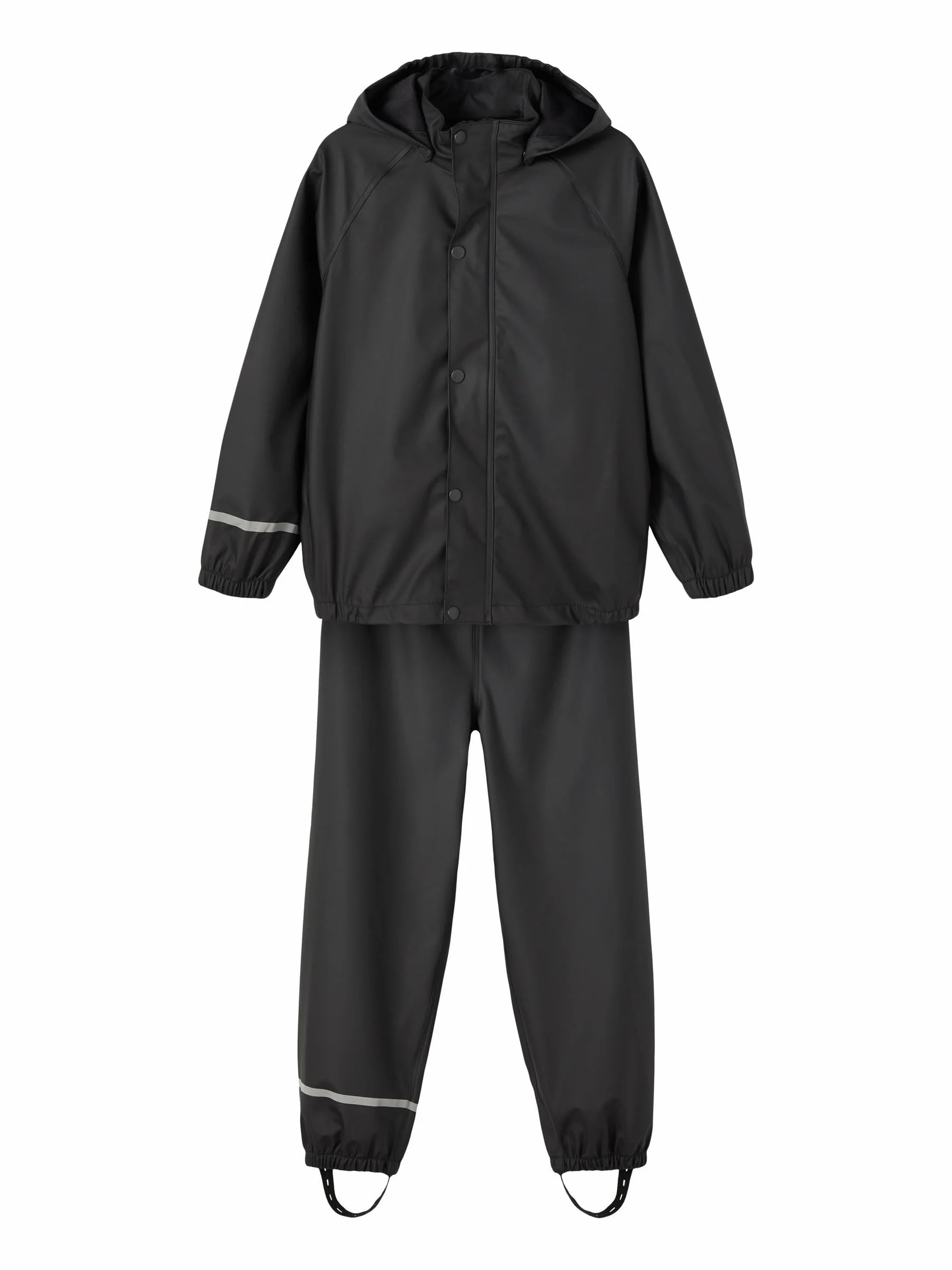 Name It Uniseks - Dzieci Nkndry Rain Set Noos Zestaw Przeciwdeszczowy, Czarny, 110