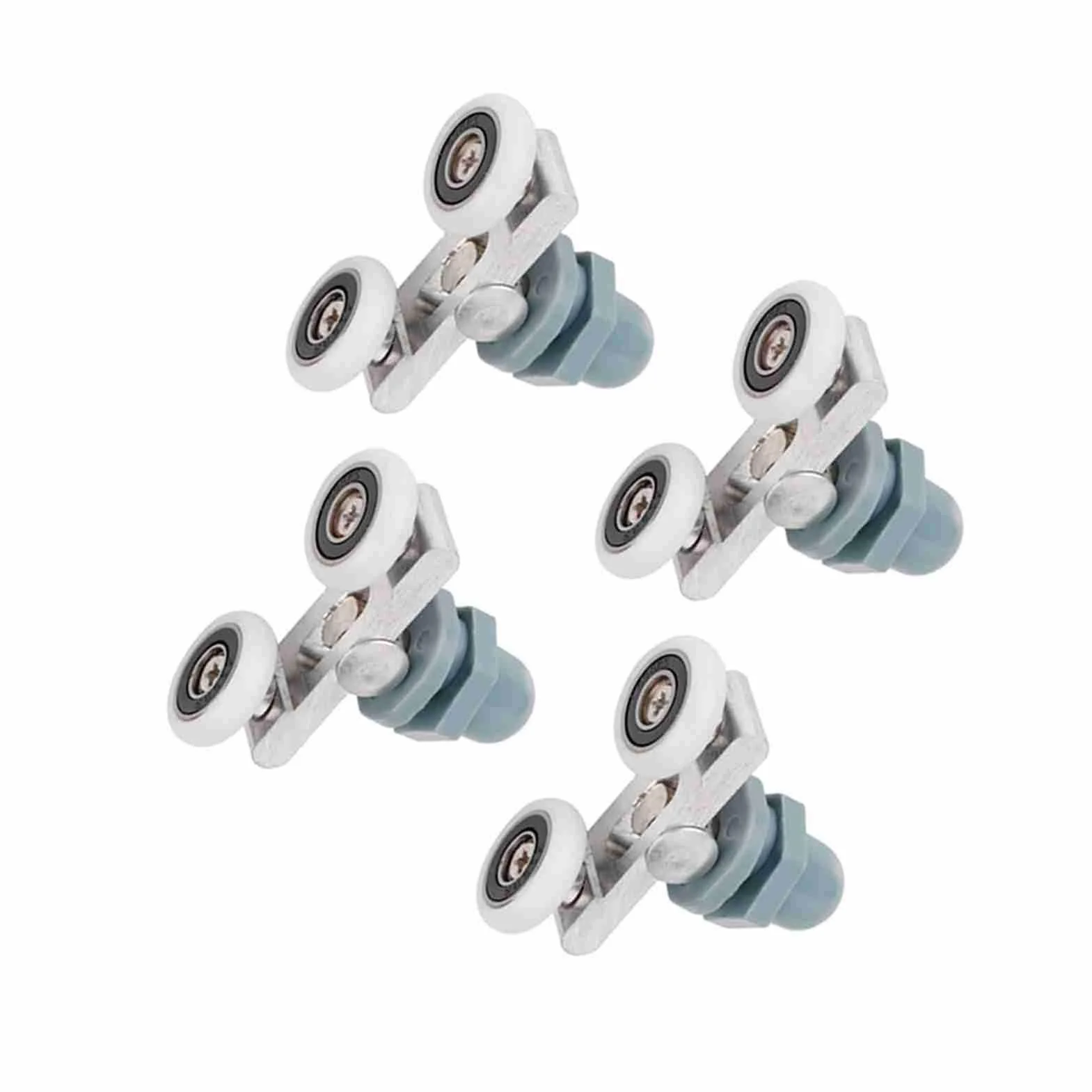 Rolki do Drzwi Przesuwnych Stop Aluminium ABS Ciche Gładkie Kółka ślizgowe Szklanych Drzwi System Mechanizmu Gąsienicowego (25mm)