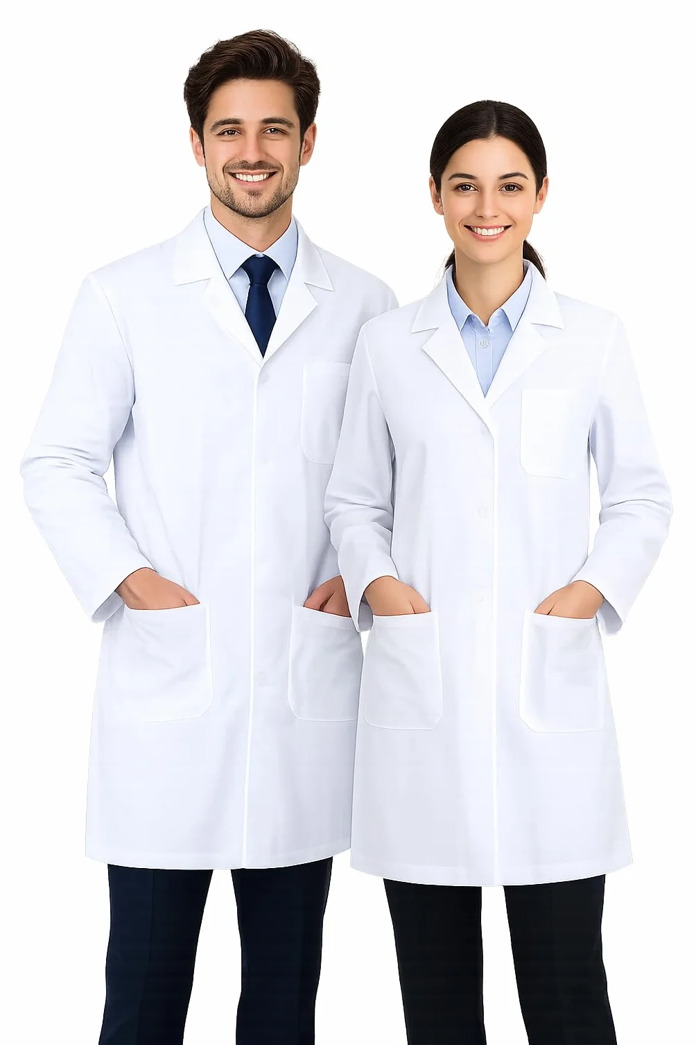 IBEX Unisex - dorosły fartuch laboratoryjny z polibawełny dla techników żywności laboratorium magazyn odzież robocza lekarzy studentów praca laboratoryjna (zakres rozmiarów XXS - 5XL)