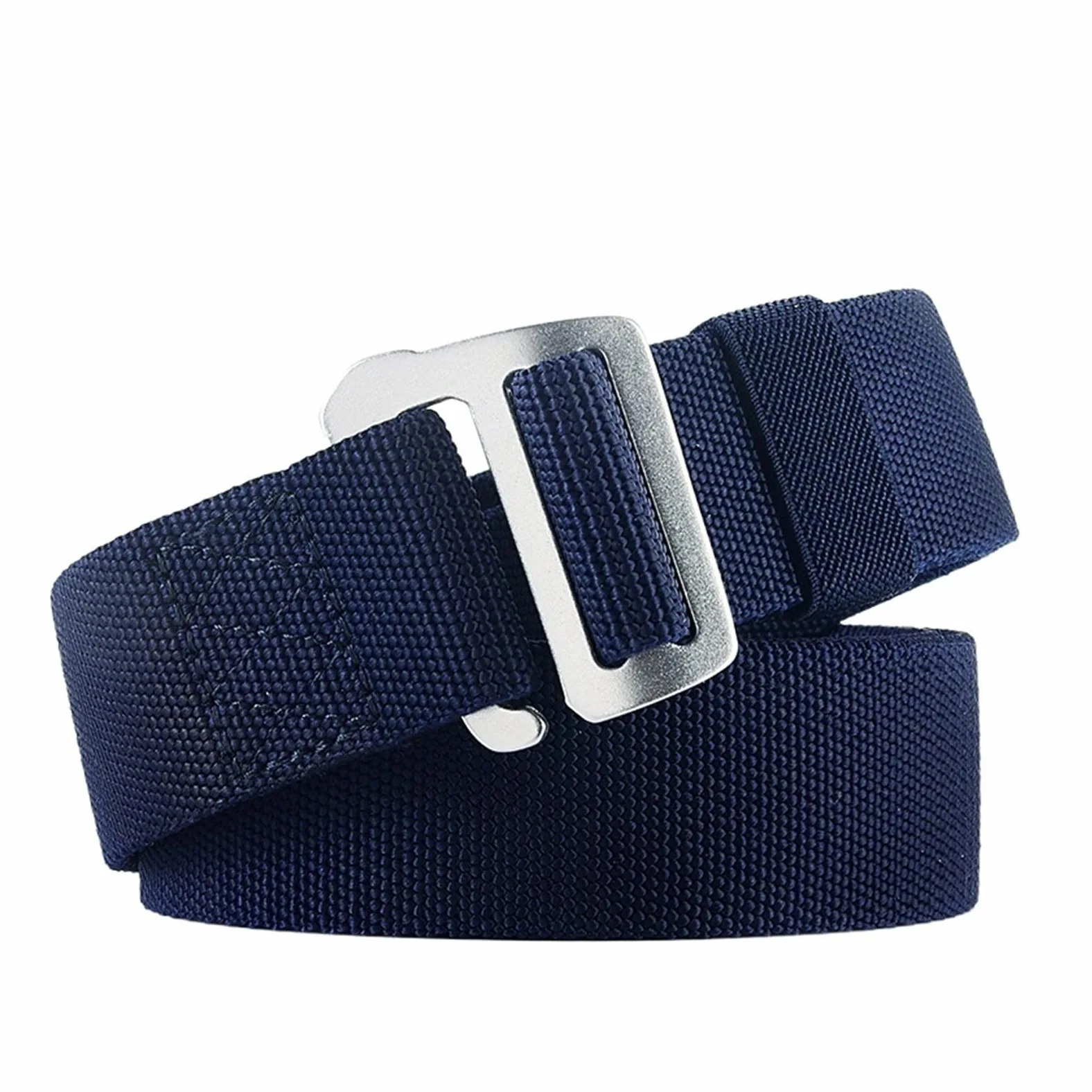 Paski męskie elastyczne płótno męskie taktyczne wojskowe paski zewnętrzne jakości czarne granatowe pasy męskie(50in/125CM,Navy)