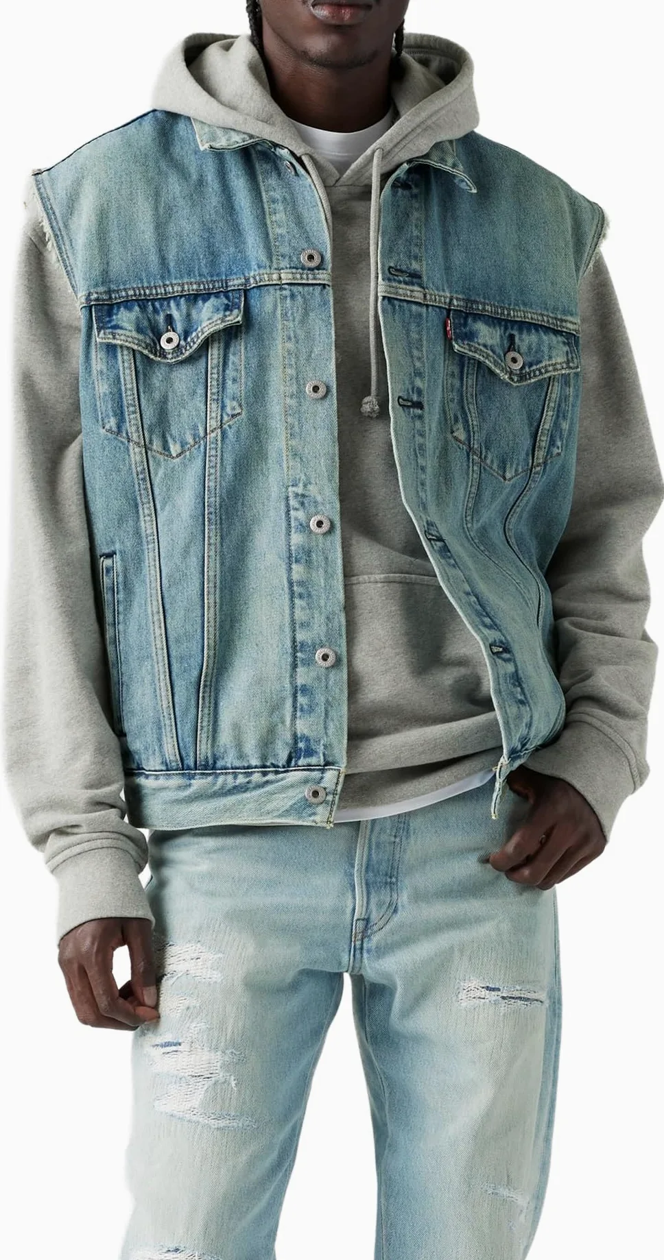 Levi's Mężczyźni Relaxed Trucker Vest 0, Kentucky Blue Vest, XL