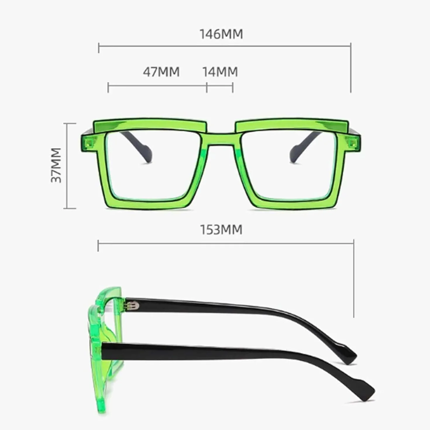 Titanium Anti-blauw Licht Brilmonturen Extra Grote Vierkante Optische Brillen