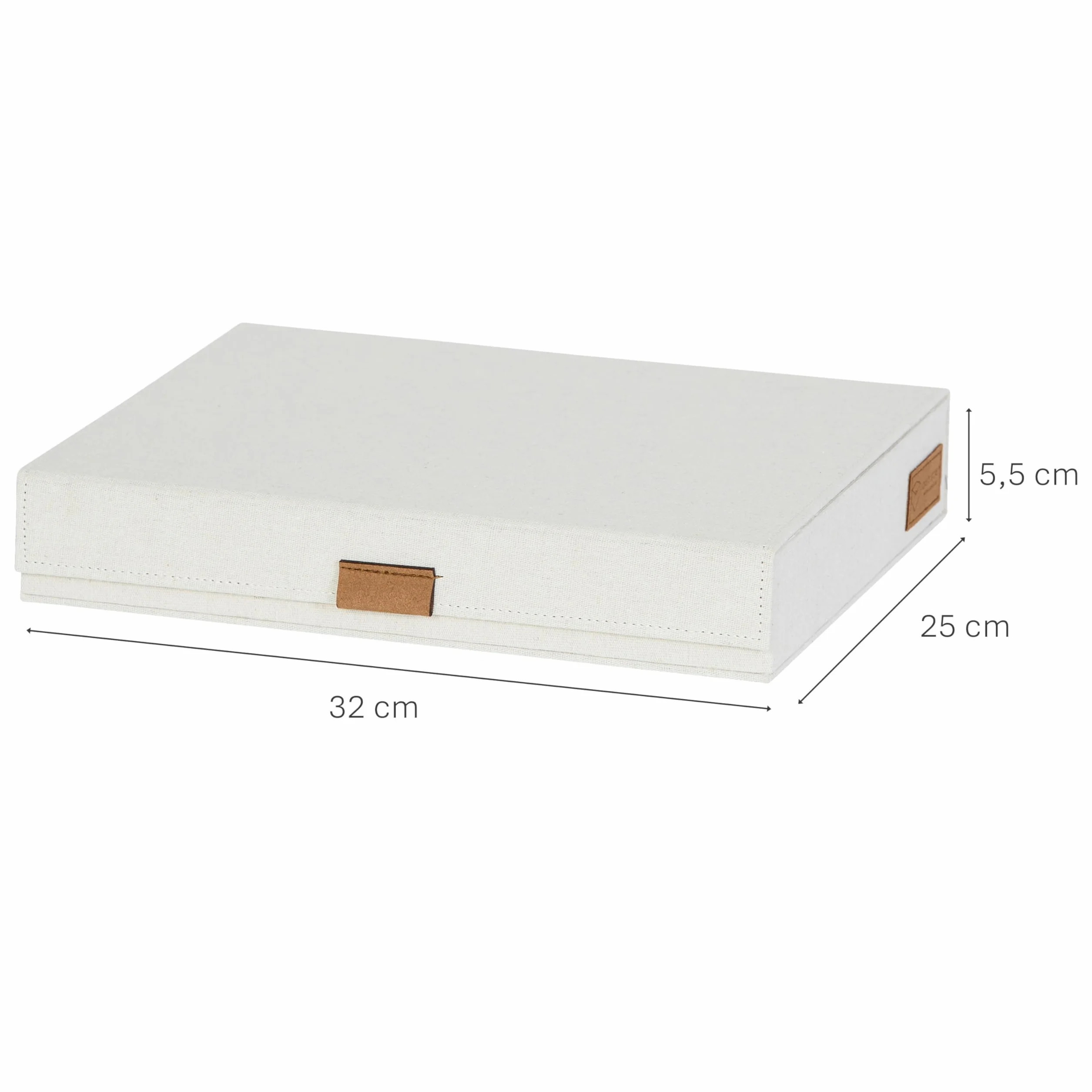Organizer na 8 okularów lniany wzmocniony drewnem beżowy 32 x 25 x 5,5 cm