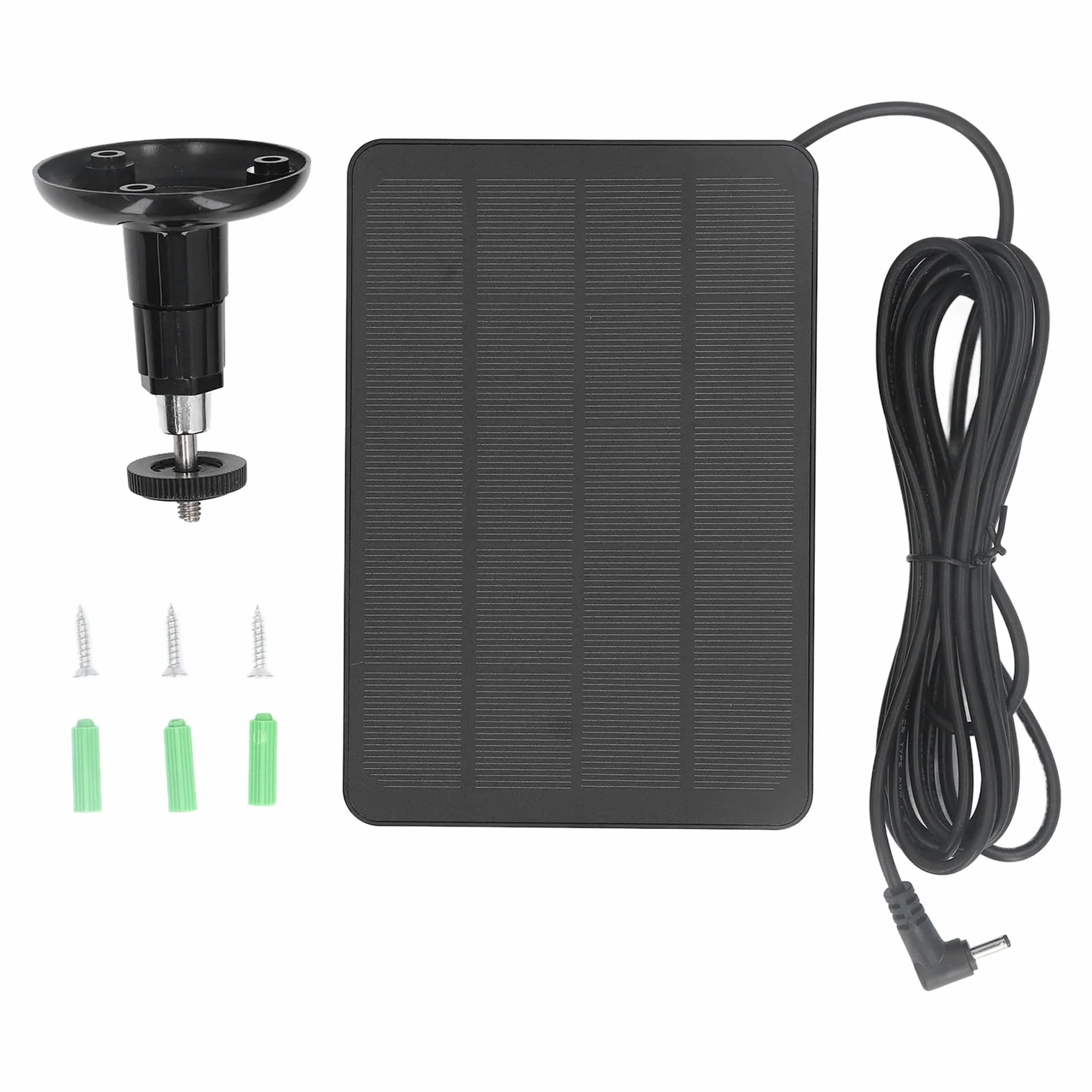 Panel słoneczny 10 W do Ring Spotlight Cam, Ring Stick Up Cam, wodoszczelny IP65, odporny na warunki atmosferyczne zewnętrzny panel ładowania solarnego z regulowanym uchwytem, bezpieczny