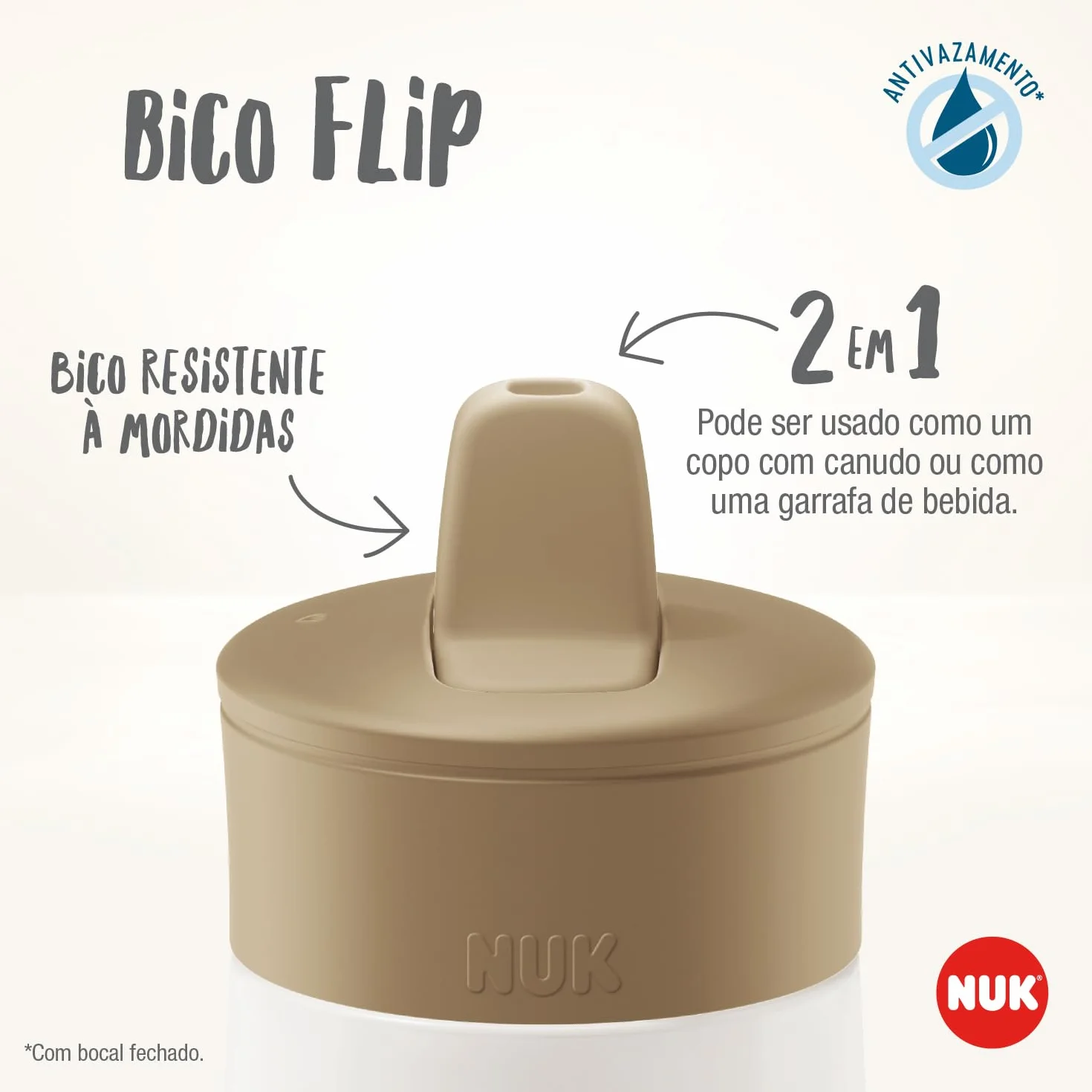 NUK Mini-Me Flip butelka do picia | z niegryzalną nasadką do picia 2 w 1 | zabezpieczona przed wyciekiem | 450 ml | od 12 miesięcy | bez BPA | 1 sztuka | kolor fioletowy