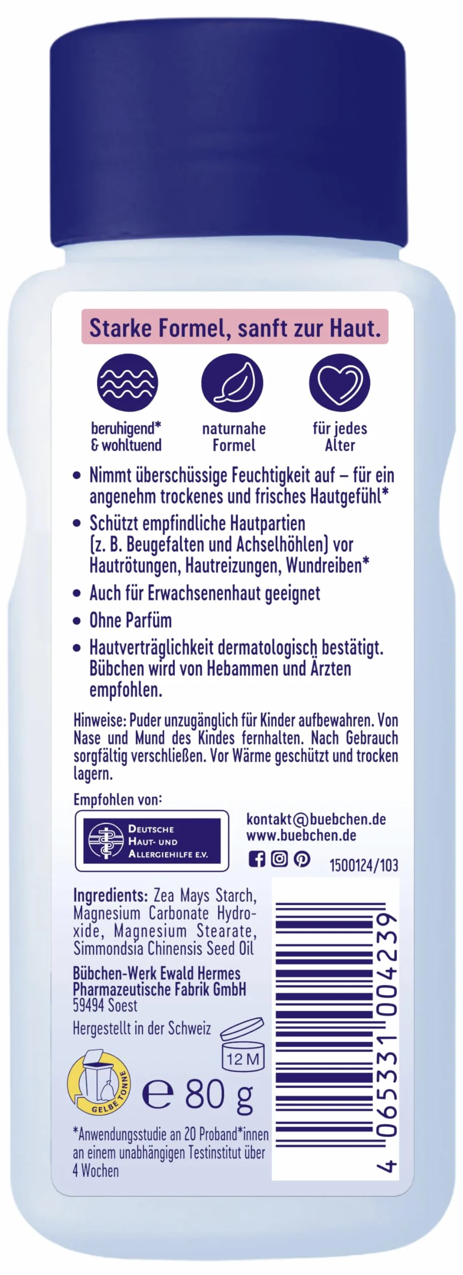 Bübchen SOS Puder, 80 g