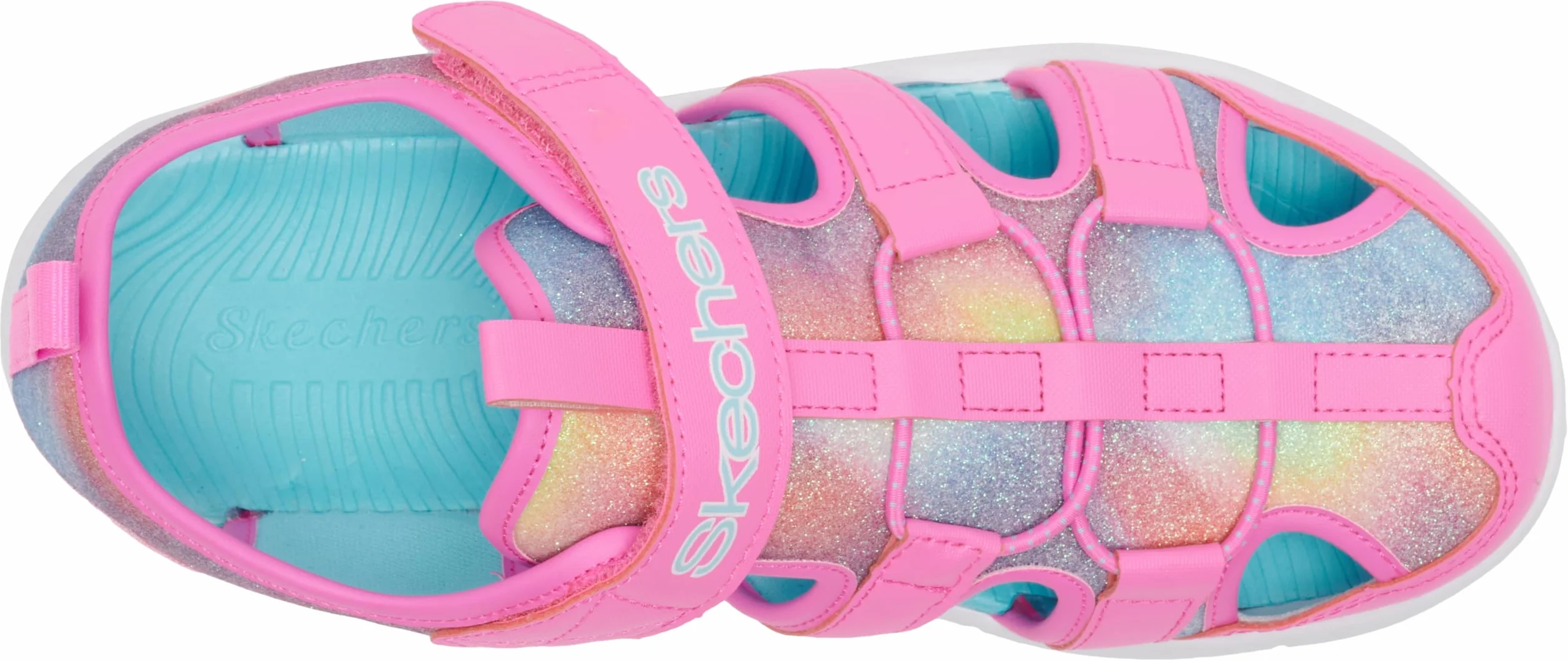 Skechers Flex Splash Daylight Shimmer, dziewczęce sandały sportowe, Różowy, 27 EU
