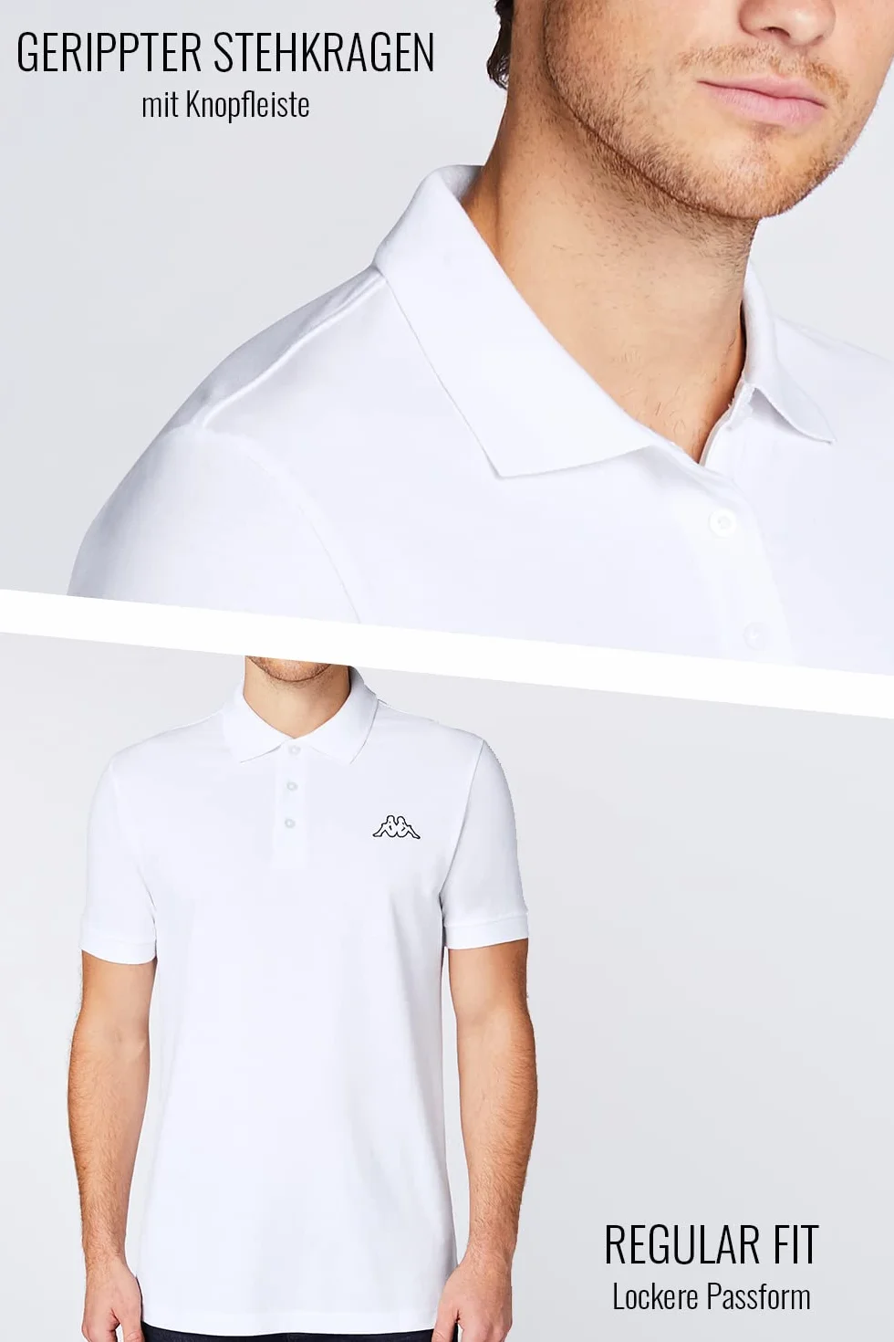 Kappa Męska koszulka polo Venist w opakowaniu 2 szt. w rozmiarze M - 5XL | koszulka polo z nadrukiem logo | Basic koszulka polo dla mężczyzn | koszulka polo z krótkim rękawem do uprawiania sportu, na