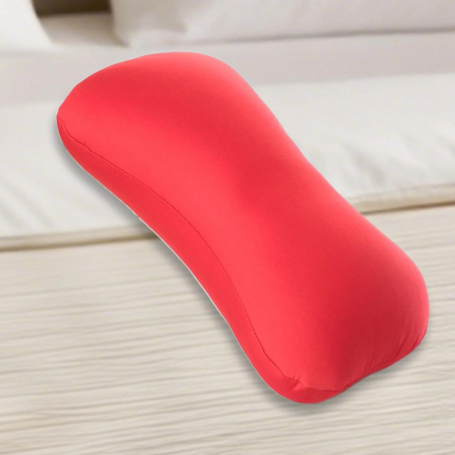 Poduszka z mikrokulkami 38 x 20 cm miękka poduszka podtrzymująca szyję ramiona plecy ergonomiczny zagłówek