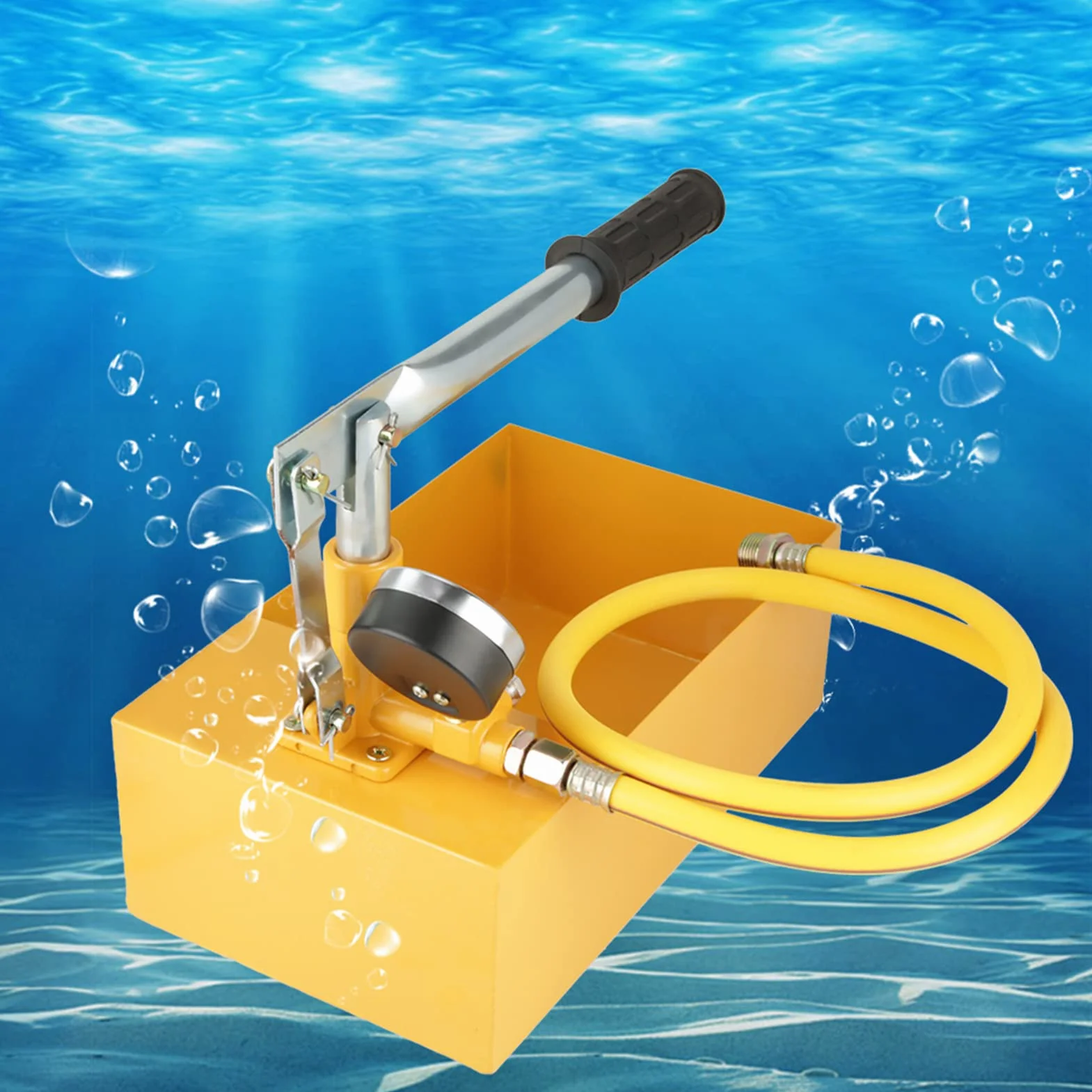 Ręczna Pompa Hydrauliczna do Testowania Ciśnienia Wody, 2.5 MPa, 25 KG, Tester Ciśnienia w Rurociągu, do Zbiorników Ciśnieniowych i Rur