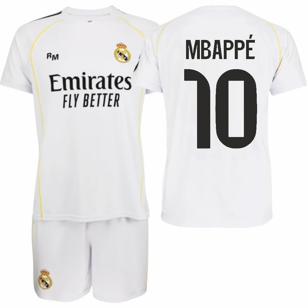 Strój domowy Real Madrid 25/26 dla dzieci - rozmiary 116 do 164 - Sezon 2025/2026 - Oficjalny strój domowy Real Madrid dla dzieci - Oficjalny produkt dla fanów