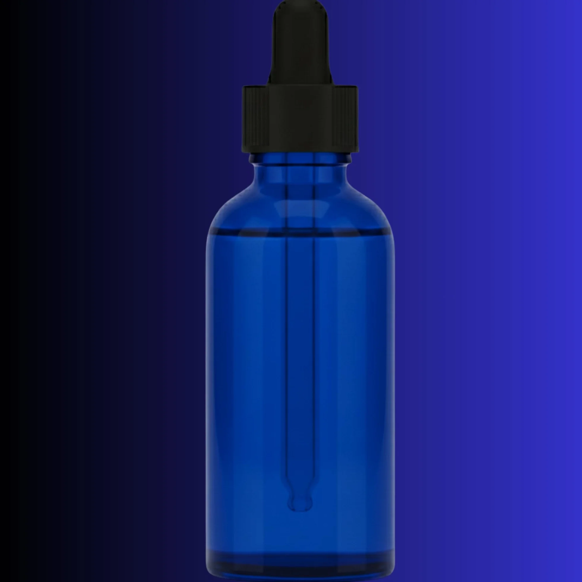 Szklane butelki z zakraplaczem 100 ml 2 sztuki niebieski do olejków eterycznych