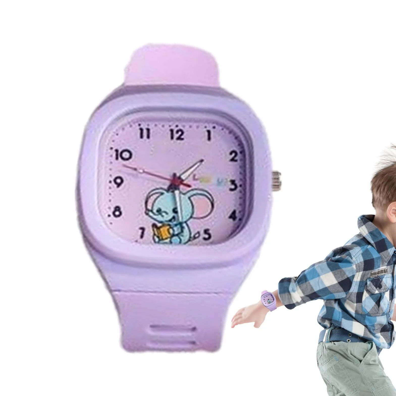 Return Cartoon Digital Watch - Sports Luminous Square Watch dla studentów | Wodoodporny cyfrowy zegarek z kreskówką dla dzieci, kwadratowy świecący zegarek dla dzieci