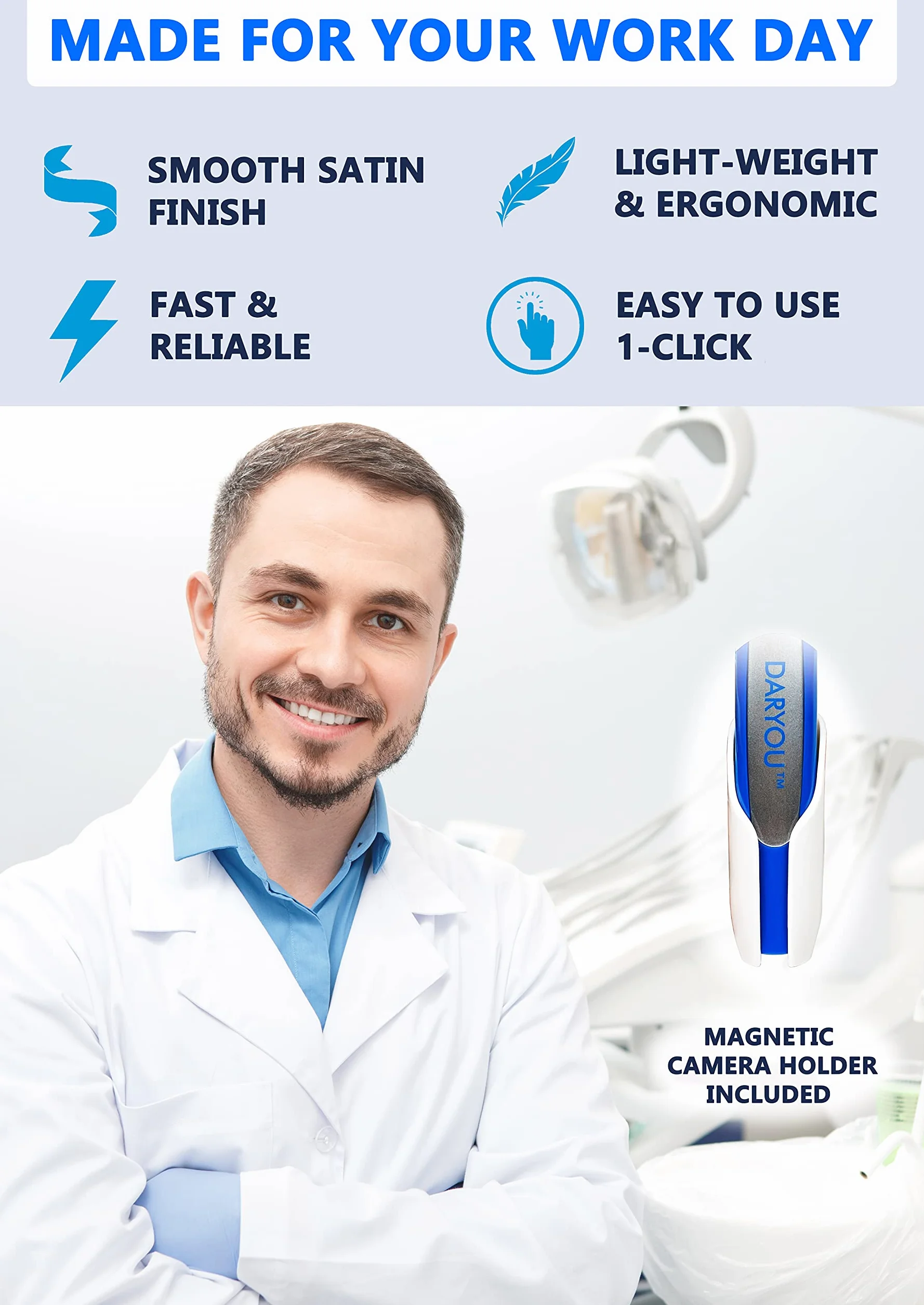 Super przezroczysta kamera dentystyczna DY-50. Przycisk naprawdę działa w Examine Pro, LOGOsw, DBSwin, Vixwin, Eaglesoft Dexis więcej. 1 rok gwarancji wymiany