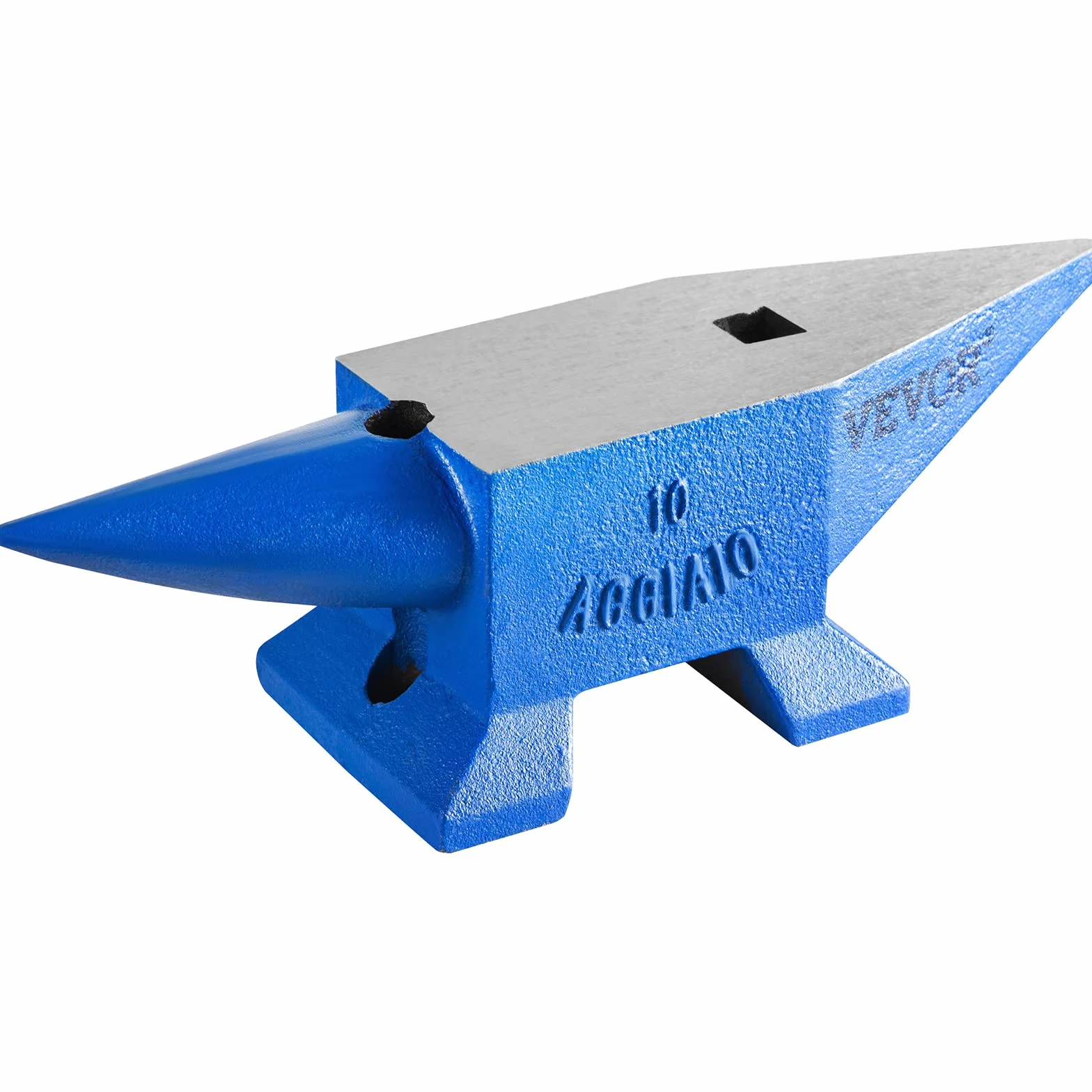 Mophorn Kowadło róg 10 kg 10 kg, stalowe kowalstwo o długości 360 mm kowalskie, przenośne wytrzymałe żeliwo kowalski kowal stabilny stół warsztatowy kowal kuźnia kowadło narzędzie, niebieskie