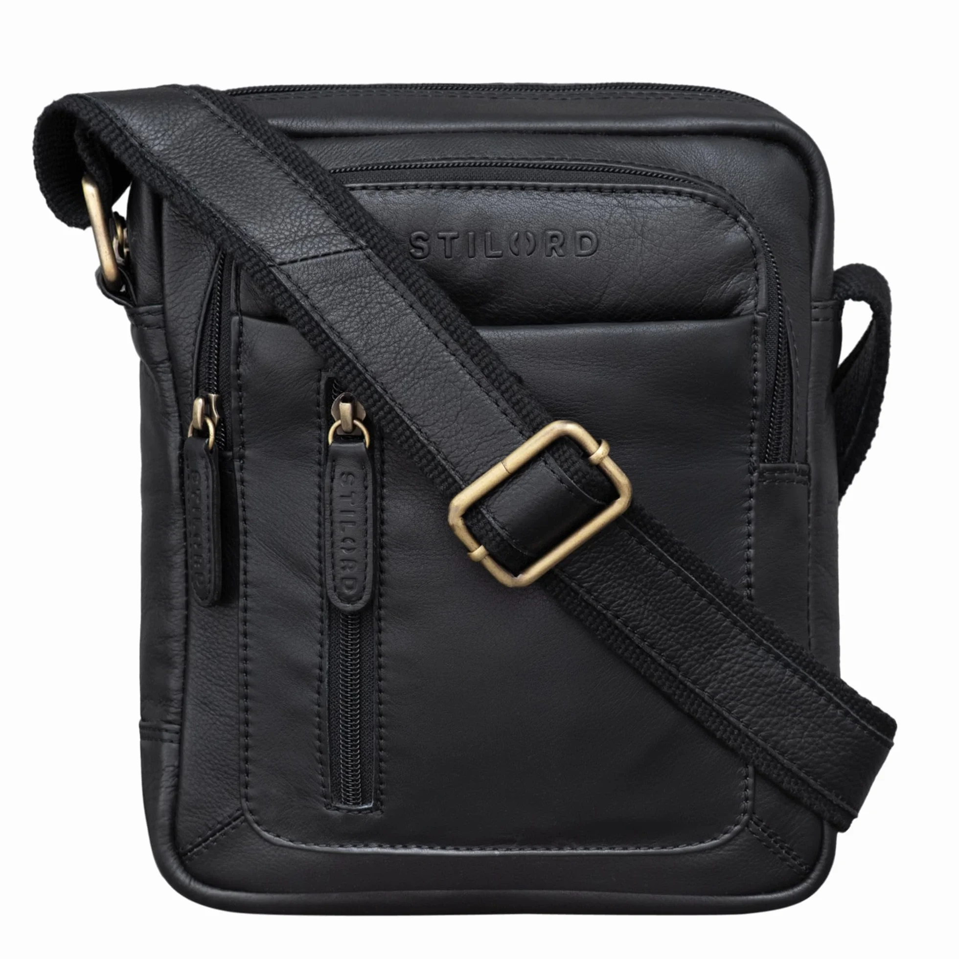 STILORD "Jamie" skórzana torba męska torba na ramię mała Vintage Messenger Bag męska torebka na 9,7 cala iPad nowoczesna skórzana torba na ramię dla mężczyzn Kolor:zamora - brązowy