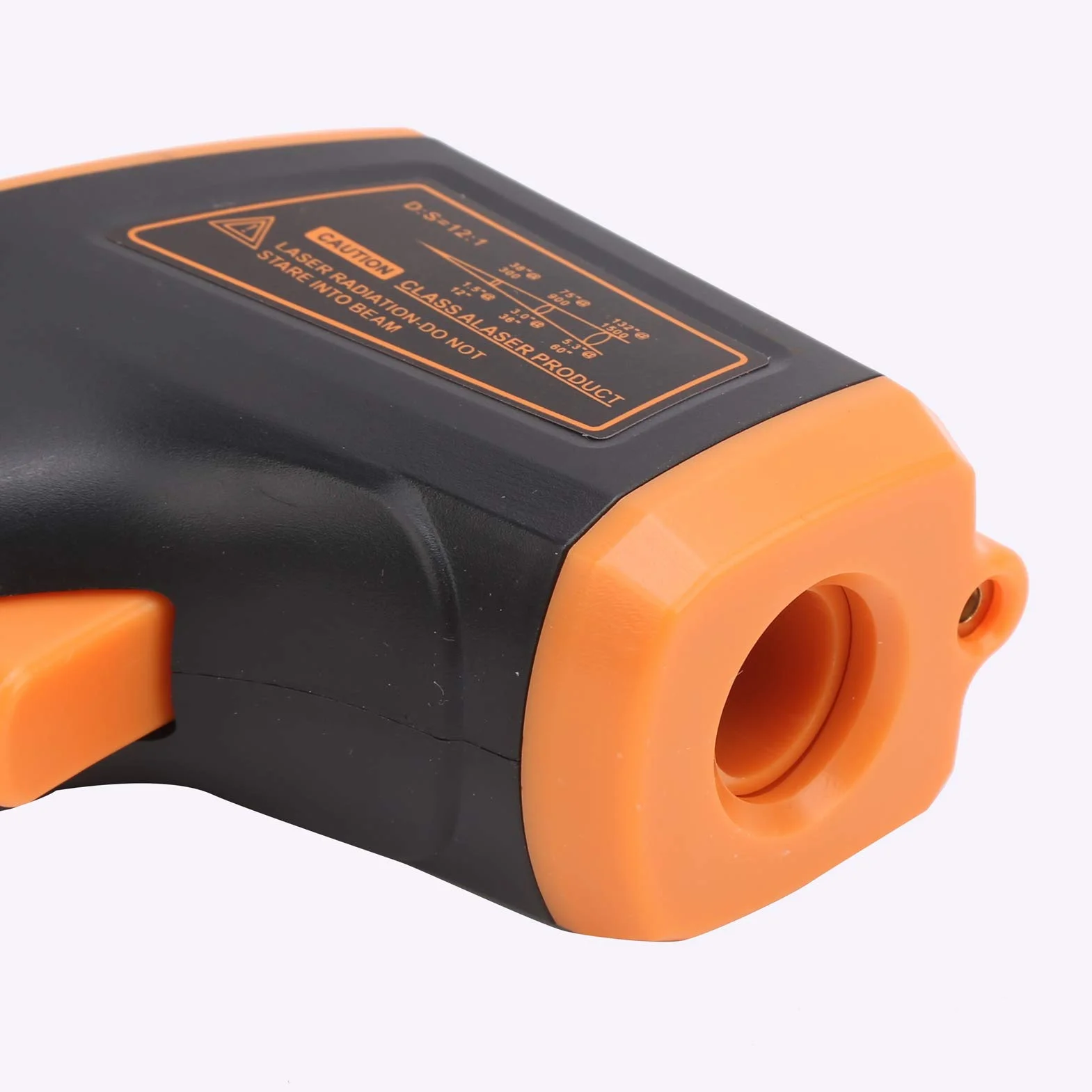 GM320S Termometr Bесконтактowy na Podczerwień, Pistolet do Pomiaru Temperatury z Wyświetlaczem LCD, Zakres -50°C do 600°C, Pomarańczowy, Przemysłowy