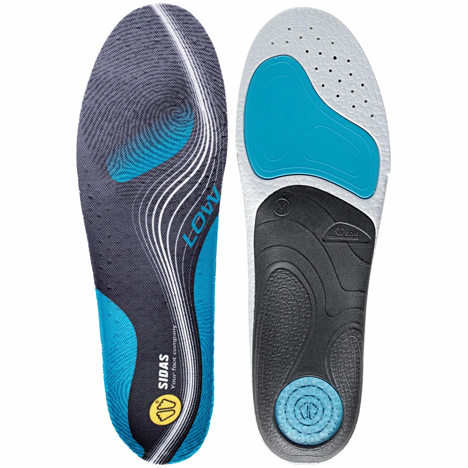 SIDAS wkładki 3Feet Activ' Low, niebieskie/czarne, S: 37-38, CSE3FACTIV15