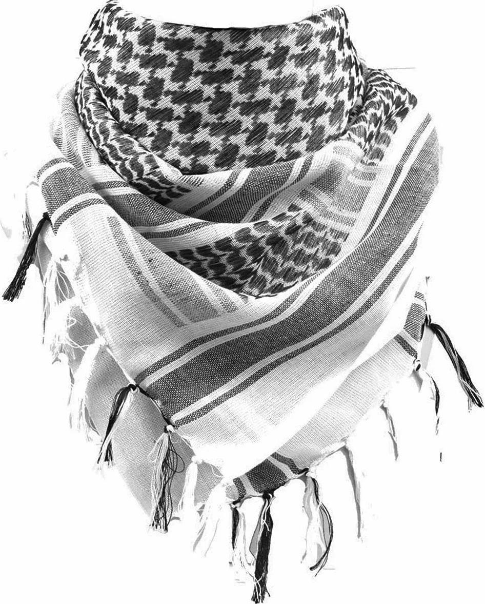 DARMOWA SOLDIER Scarf Military Shemagh Taktyczna Desert Keffiyeh Head Neck Scarf Arab Wrap with Tassel 100 x 100 cm