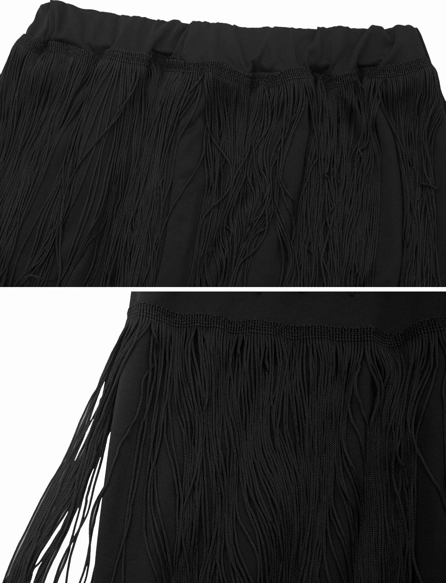 SEAUR Damskie spodnie z frędzlami latynoskie spodnie do tańca z frędzlami spodnie do tańca salsy balowej tango salsa rumba Cha Cha Samba - S M L XXL 3XL 4XL