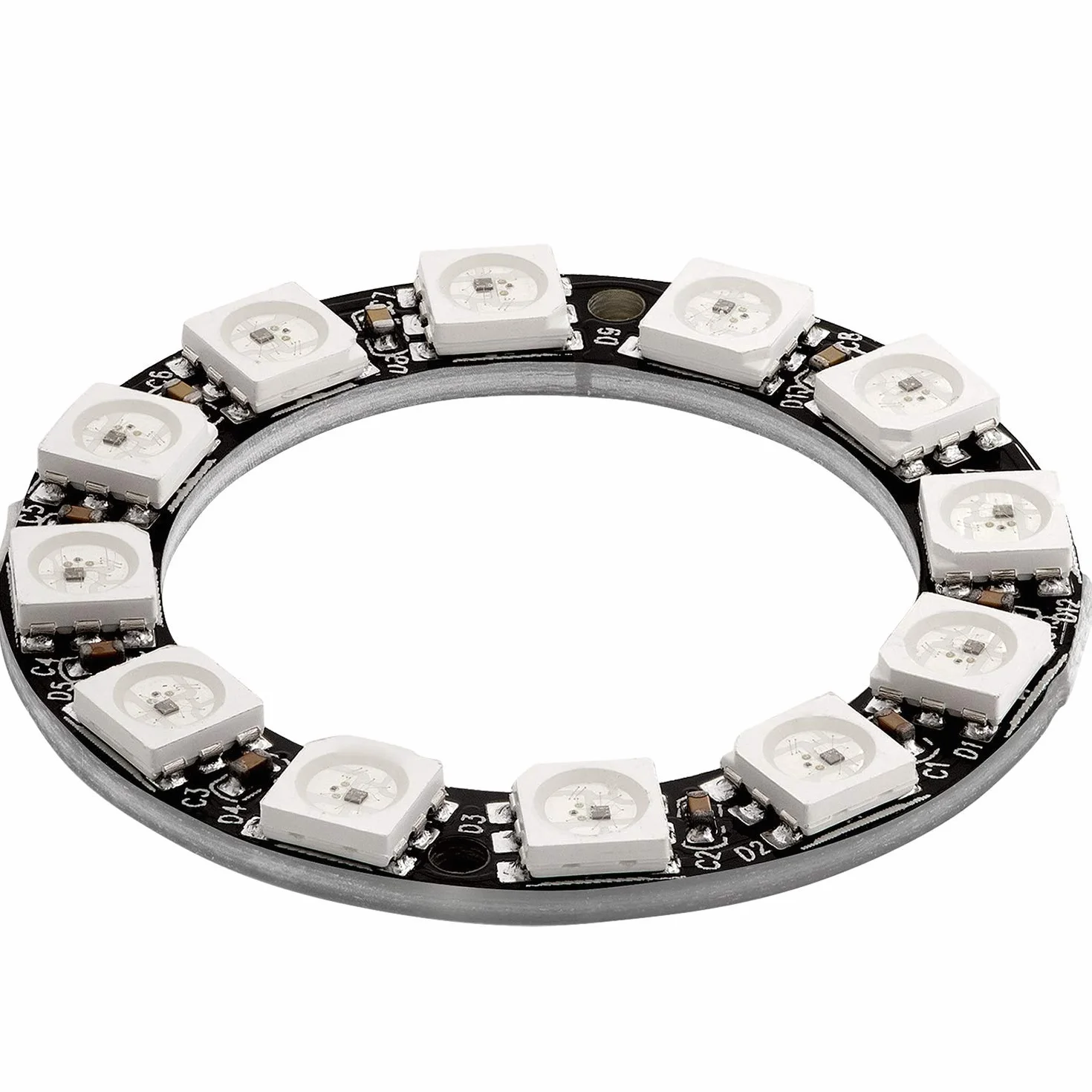 AZDelivery 5V RGB LED Ring Compatible with WS2812B 12-Bit 37mm kompatybilny z Arduino w tym E-Book!