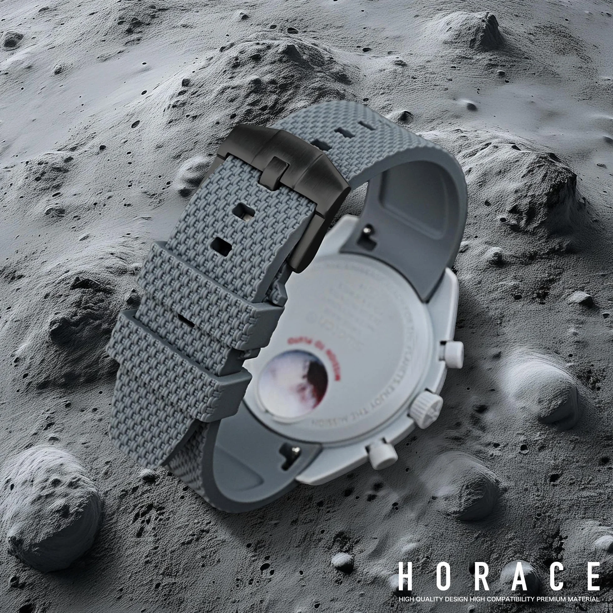 HORACE Uniwersalny gumowy pasek szybkozłączny 20 mm kompatybilny z Omega x Swatch MoonSwatch
