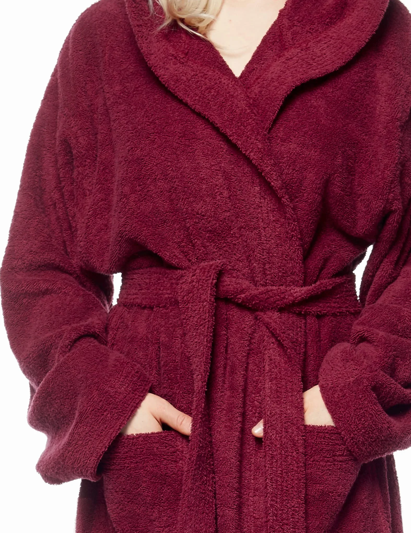 Damski szlafrok z kapturem frotte 100% bawełna 380 g/m² OEKO-TEX®