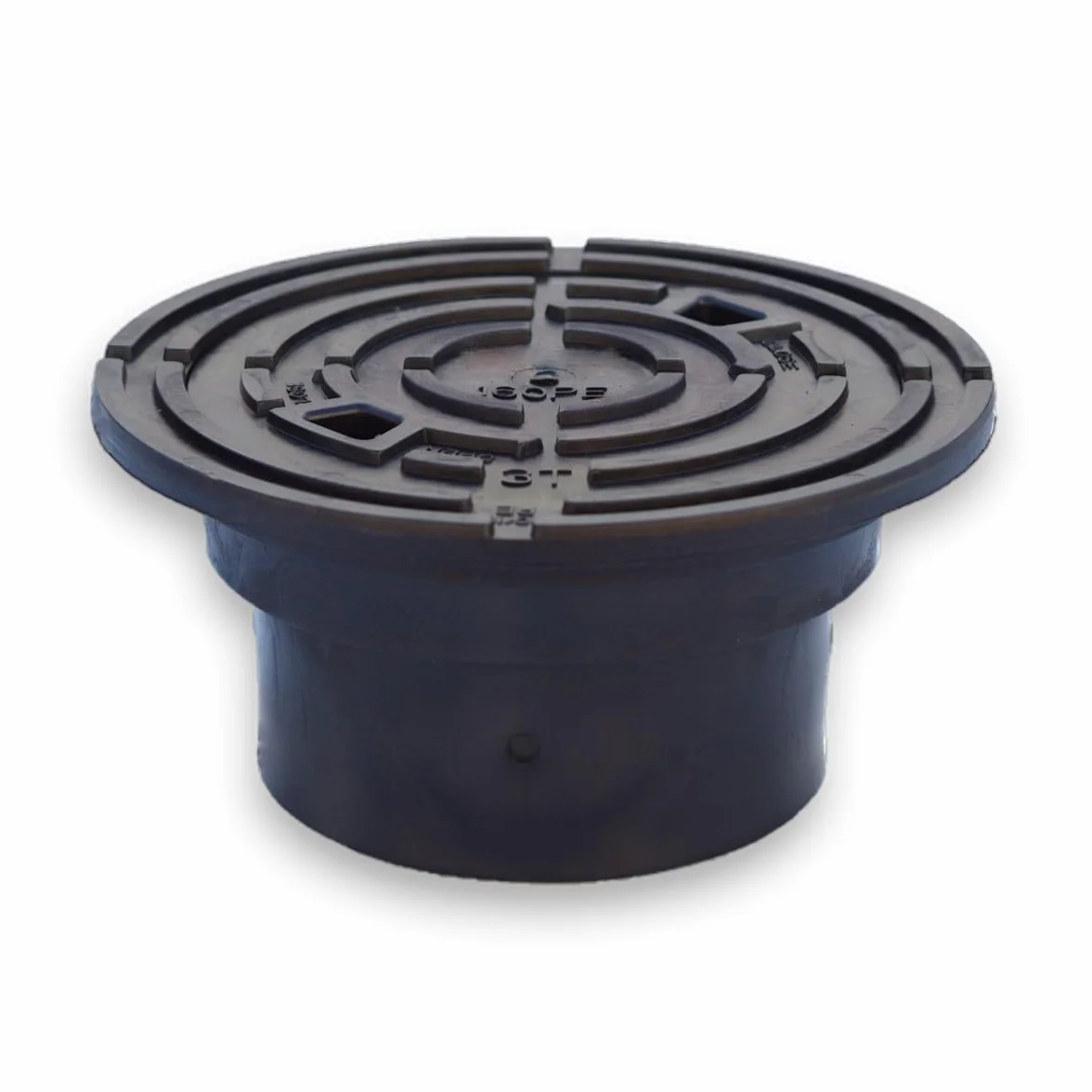 Varile DN160-DN200 adapter pokrywy włazu kontrolnego, czarna nasadka rury, pokrywa do rury pionowej, obciążenie do 3 ton
