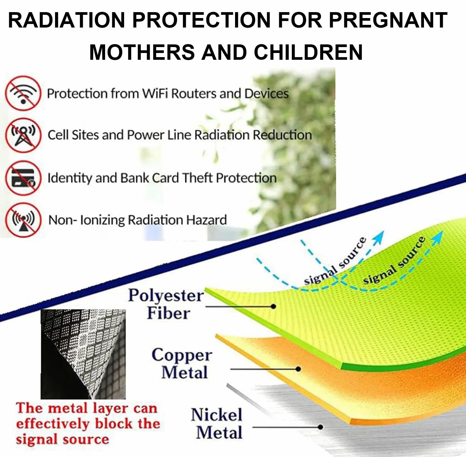 Faraday materiał Emf ekranowanie materiał ochronny RFID elektrosmogu ekranowanie tkanina RF Wi-Fi Bluetooth GPS ochrona przed promieniowaniem do przewodzących okładzin hamulcowych (kolor: srebrny,