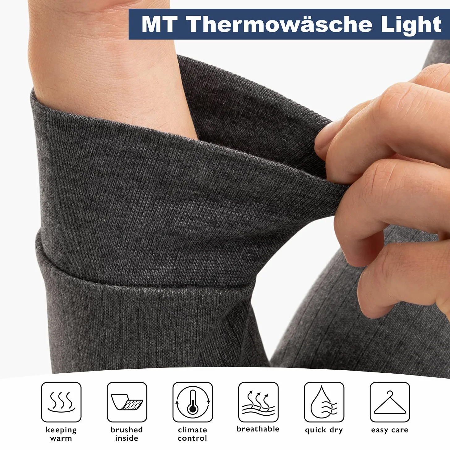 MT Zestaw męskich bielizny narciarskiej i termicznej – ciepła bielizna z długim rękawem Thermo Light