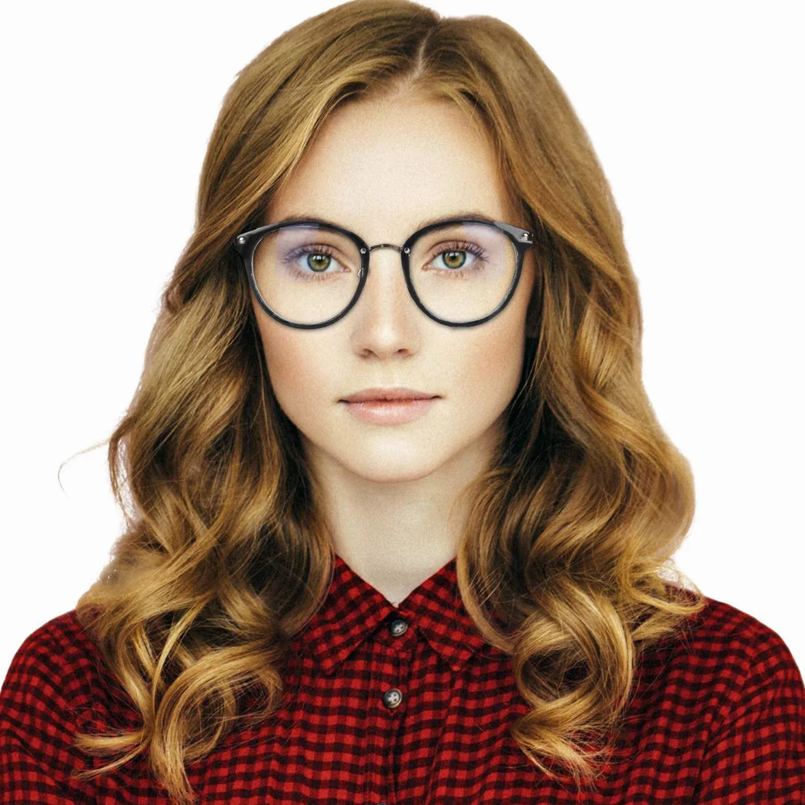 Navaris Okulary Retro Bez Recepty - Damskie/Męskie Vintage 50/Nerd/Komputerowe - Z Metalowymi Wspornikami