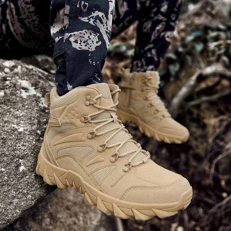 BLBK Męskie buty trekkingowe, taktyczne, bojowe, outdoorowe, buty wojskowe, buty trekkingowe, polowania, buty robocze, trening wojskowy, taktyczne