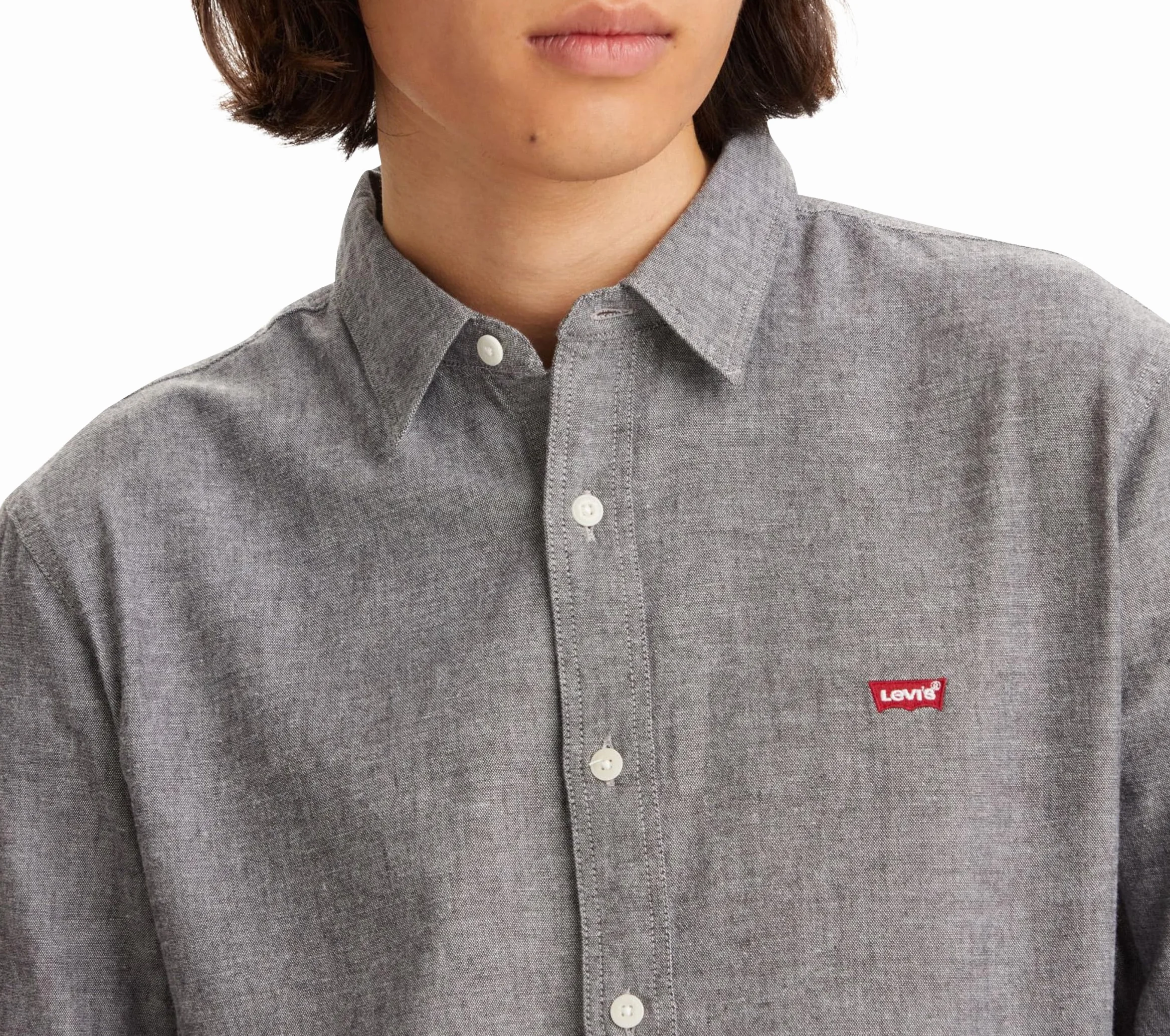 Levi's Mężczyźni Long-Sleeve Battery Housemark Slim Shirt, Black Agate, M
