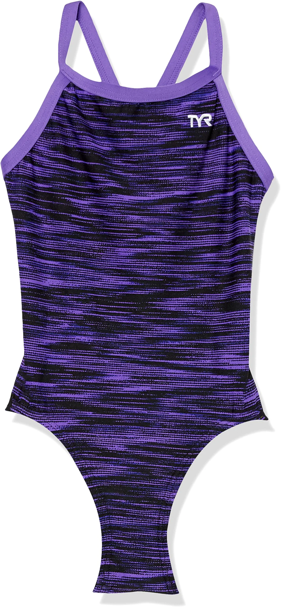 TYR Dziewczęcy kostium kąpielowy Durafast Elite Diamondfit, fioletowy, 22, fioletowy