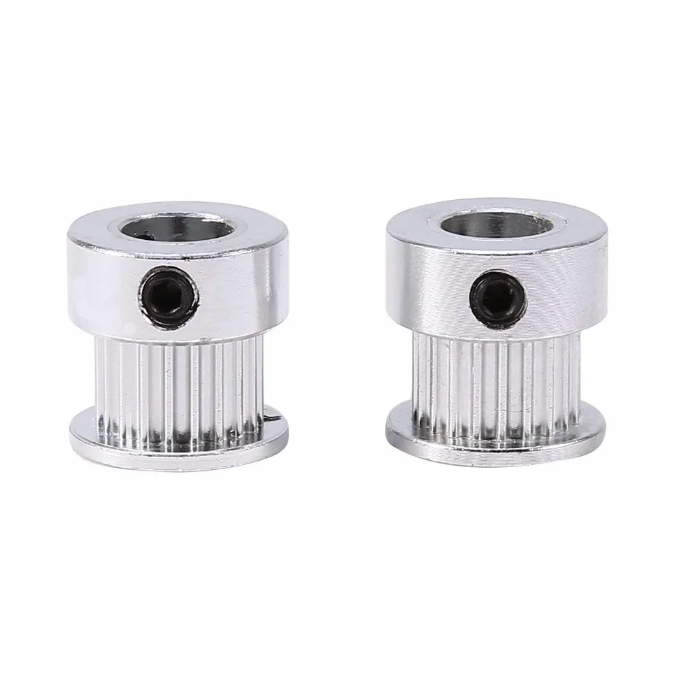 Zestaw pasów zębnych z napinaczem pasów 2 szt. GT2 aluminiowe paski zębate, koła pasowe, 20 zębów, kołnierz synchroniczny 8 mm otwór do drukarki 3D